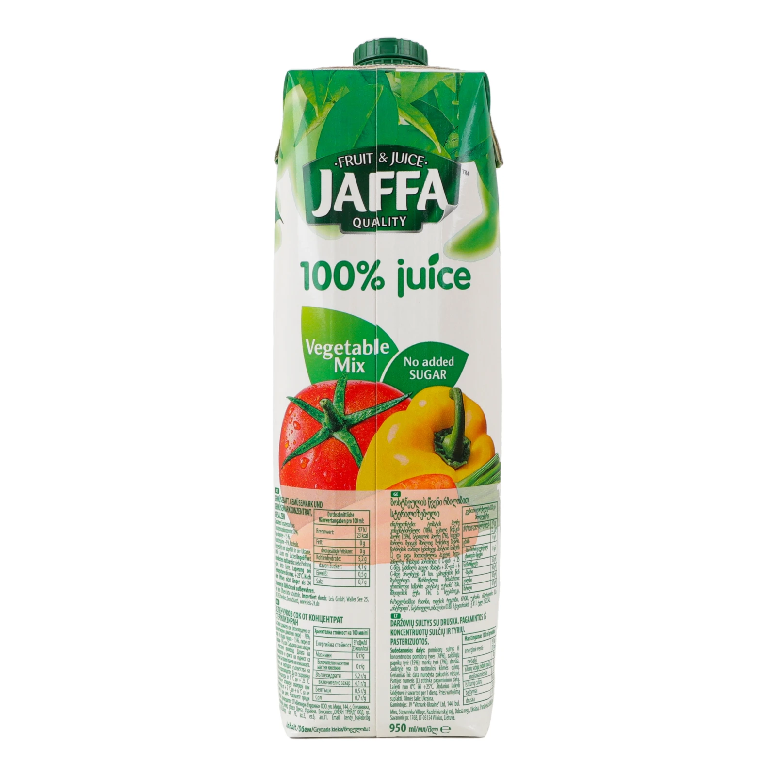 Сік Jaffa з м'якоттю відновлений стерилізований Овочевий мікс 950мл Фото №:2