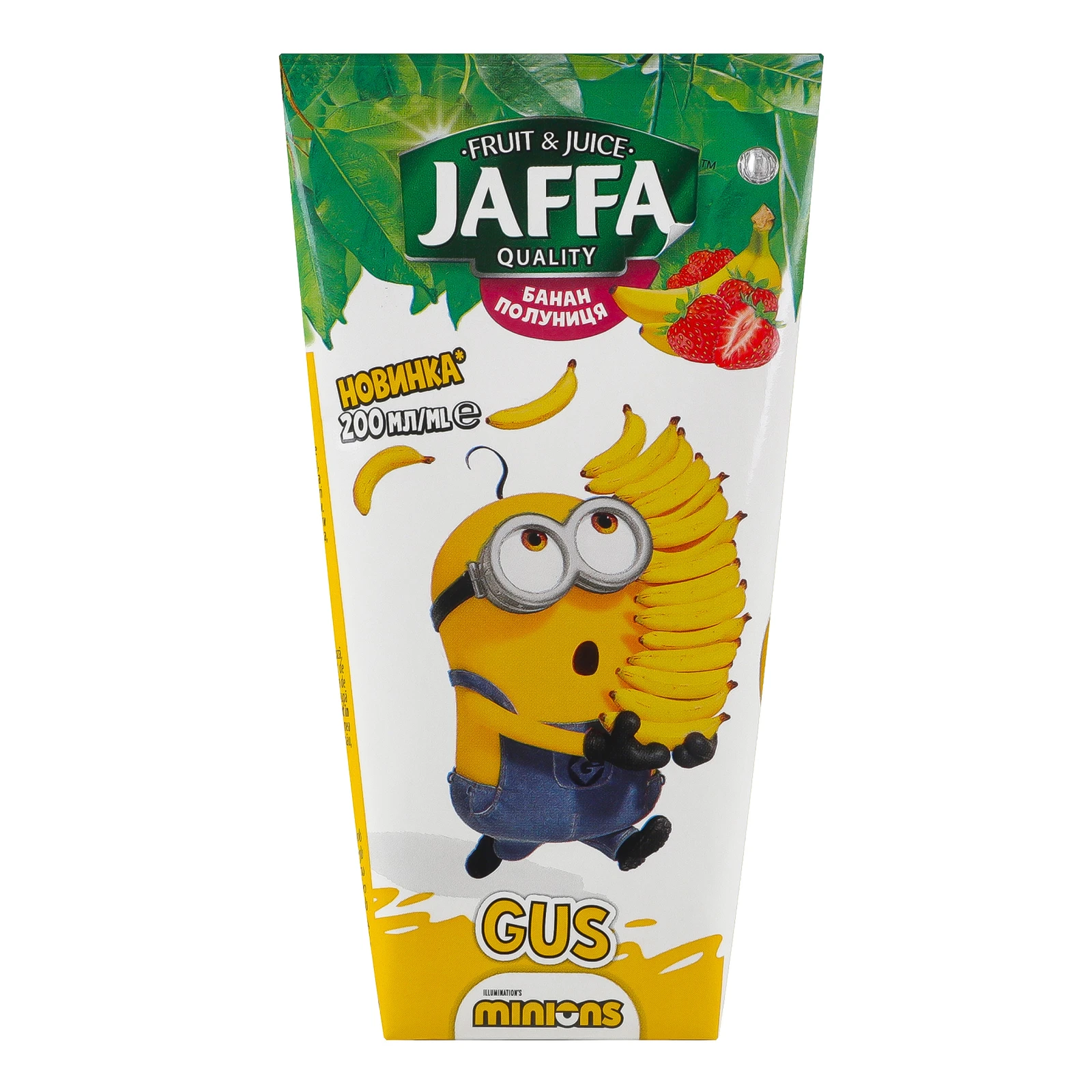 Нектар Jaffa Minions Gus стерилізований Банан-полуниця 200мл Фото №:1