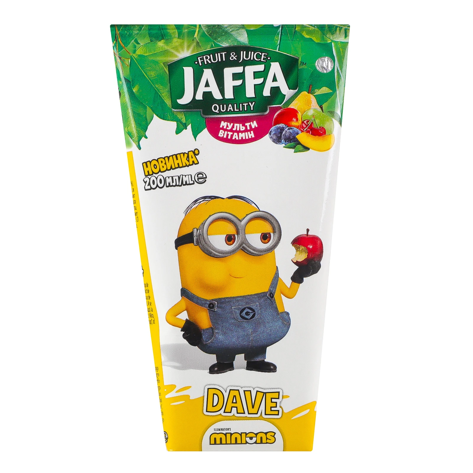 Нектар Jaffa Minions Dave із суміші фруктів пастеризований Мультивітамін 200мл Фото навігації №:1