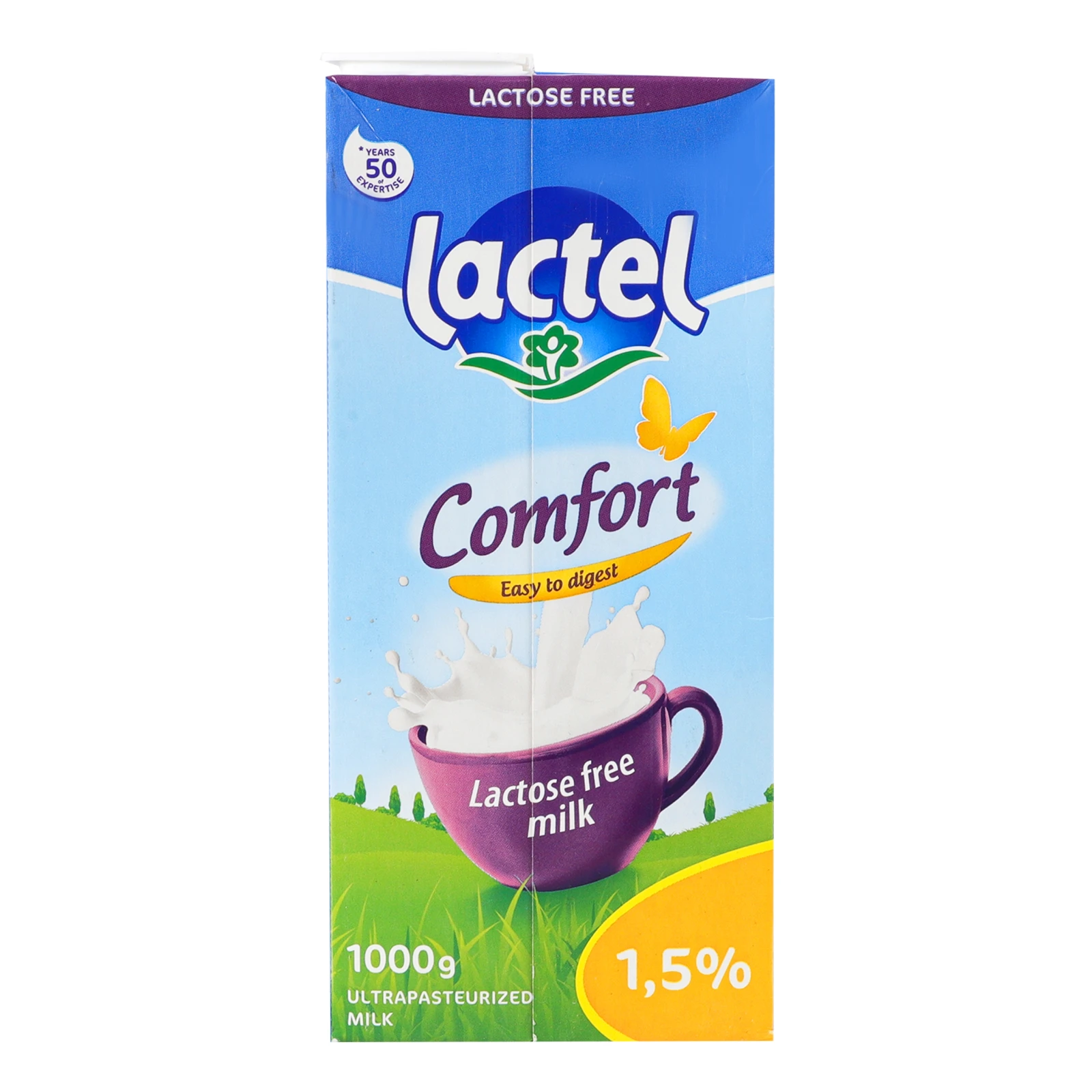 Молоко Lactel безлактозне Легкий ранок ультрапастеризоване 1.5% 1000г Фото №:2