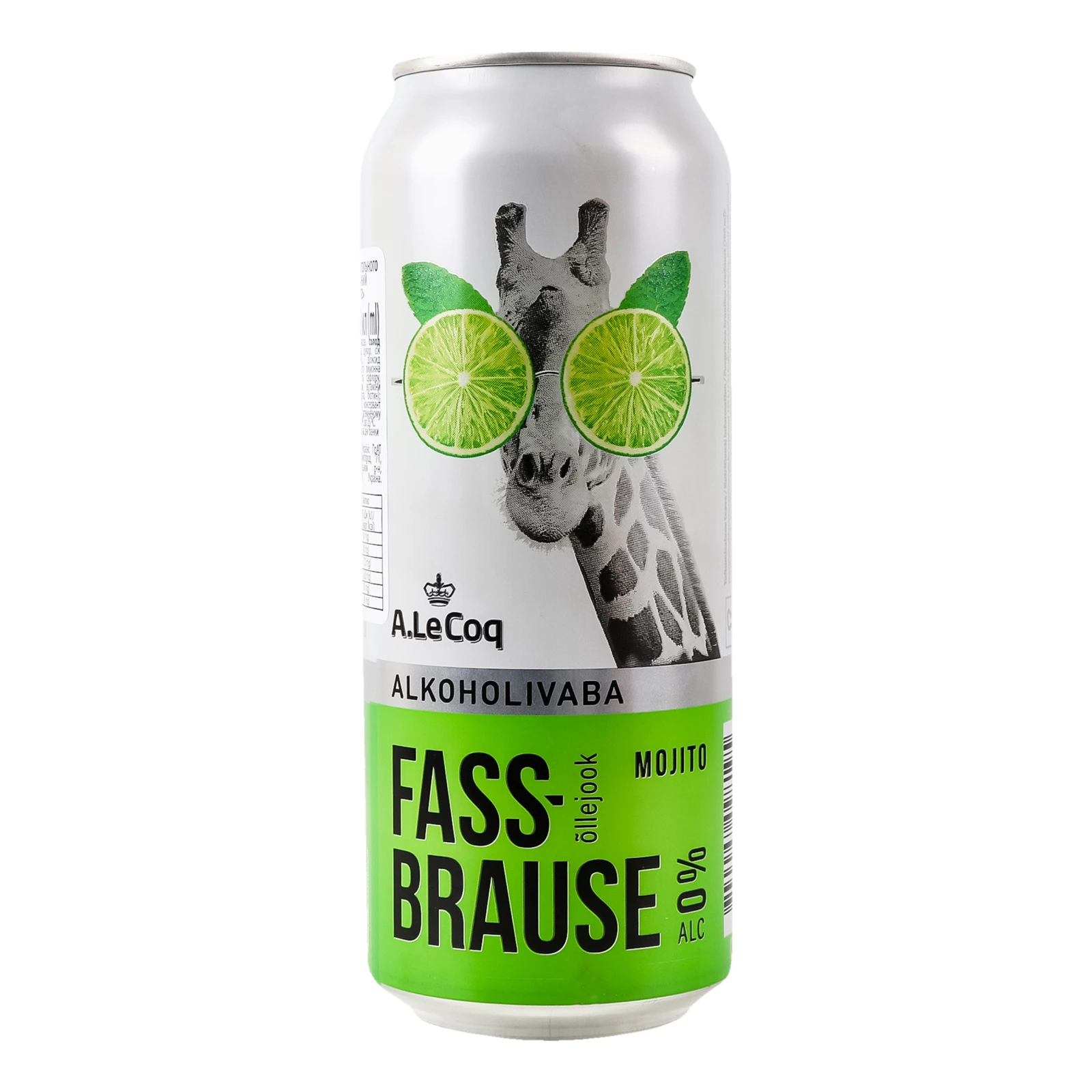 Напій A. Le Coq на основі пива безалкогольний сильногазований Fassbrause Mojito 0% 0.5л Фото навігації №:1