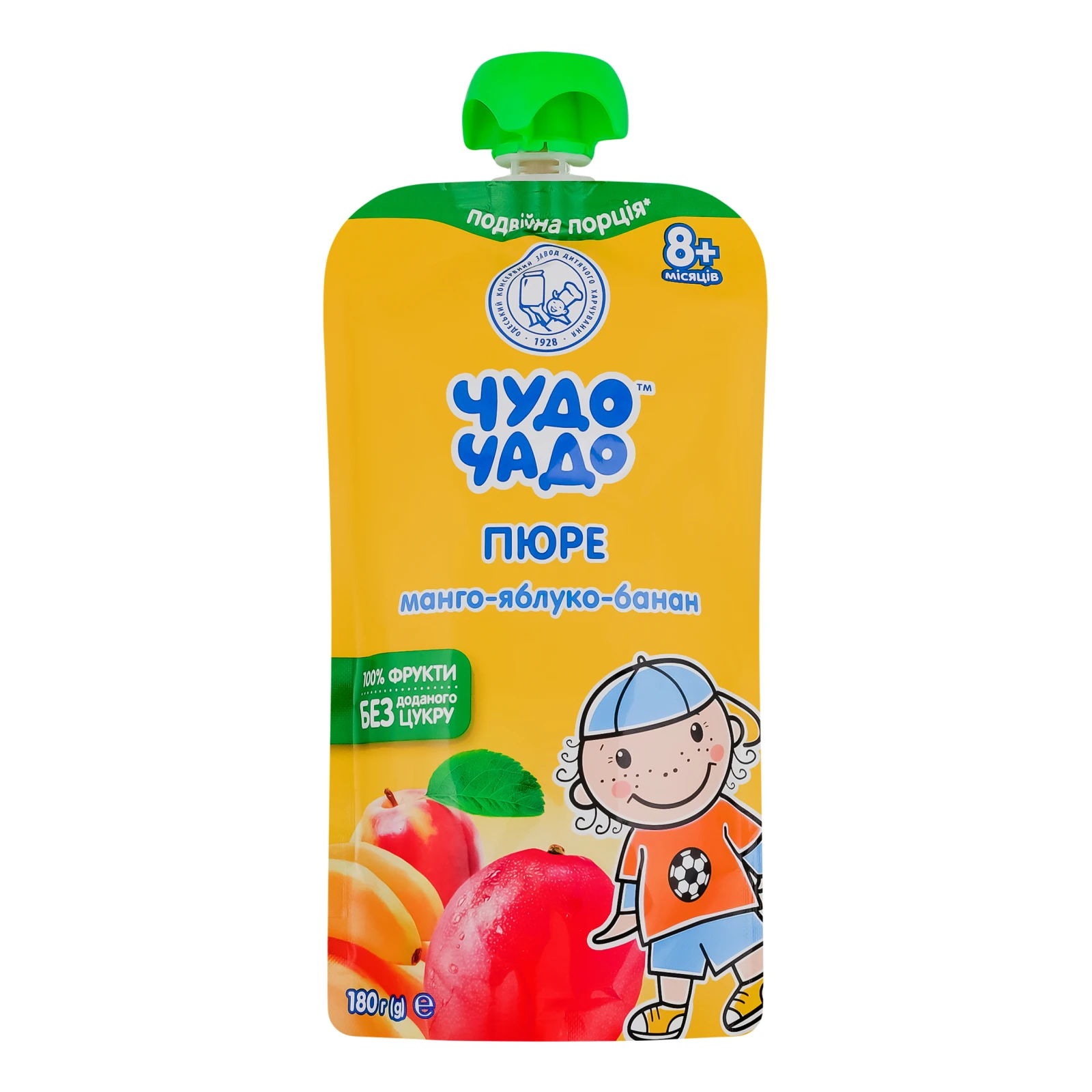 Пюре Чудо-Чадо Манго-яблуко-банан для дітей від 8-ми місяців 180г Фото №:1