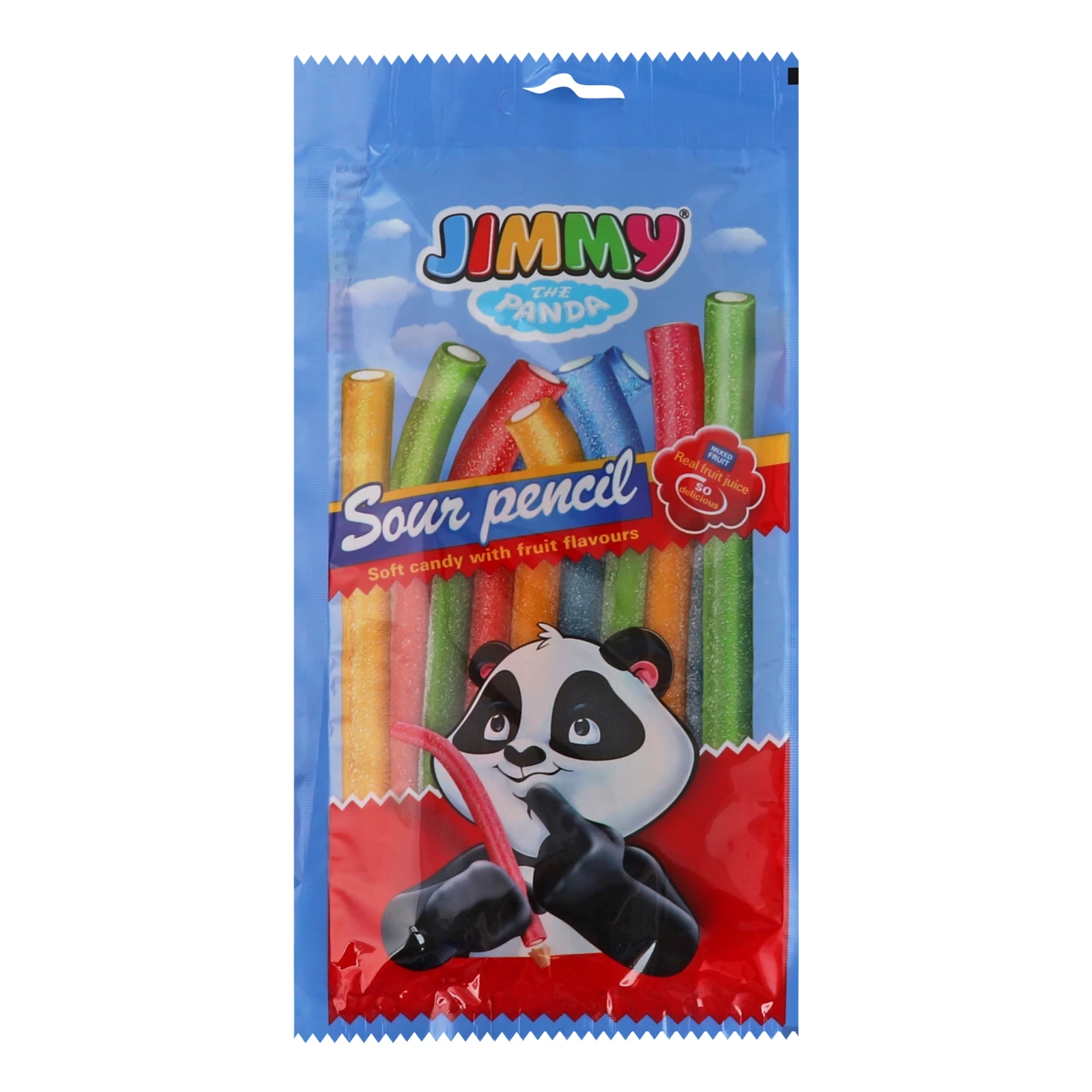 Мармелад жувальний Jimmy Sour pencil кислий з фруктовим смаком 75г Фото №:1