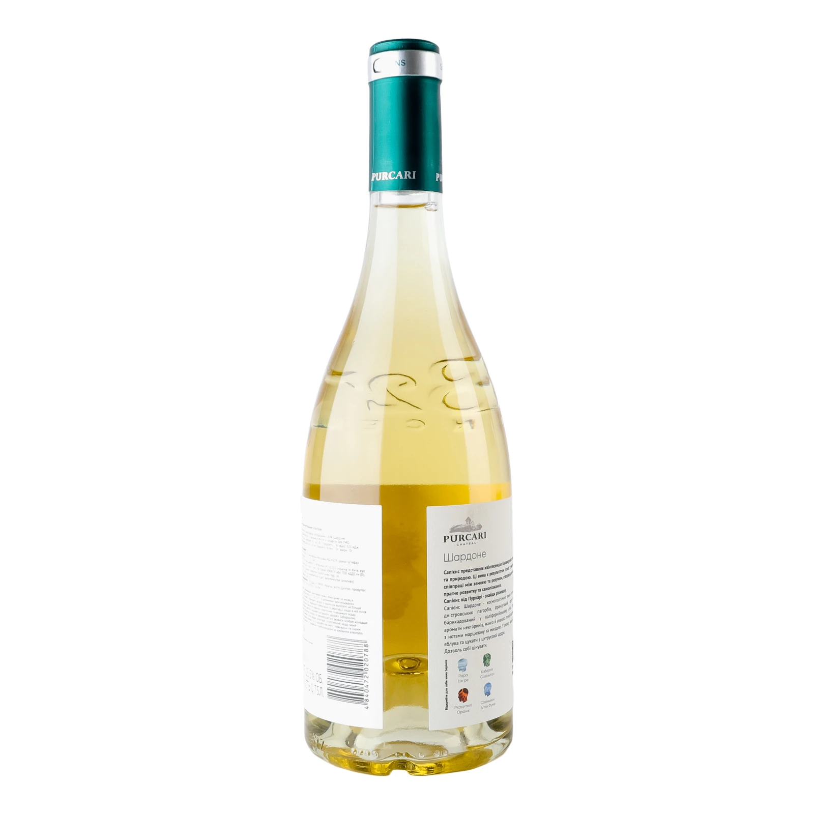 Вино Purcari Sapiens Chardonnay біле сухе 13.5% 0.75л фото 2