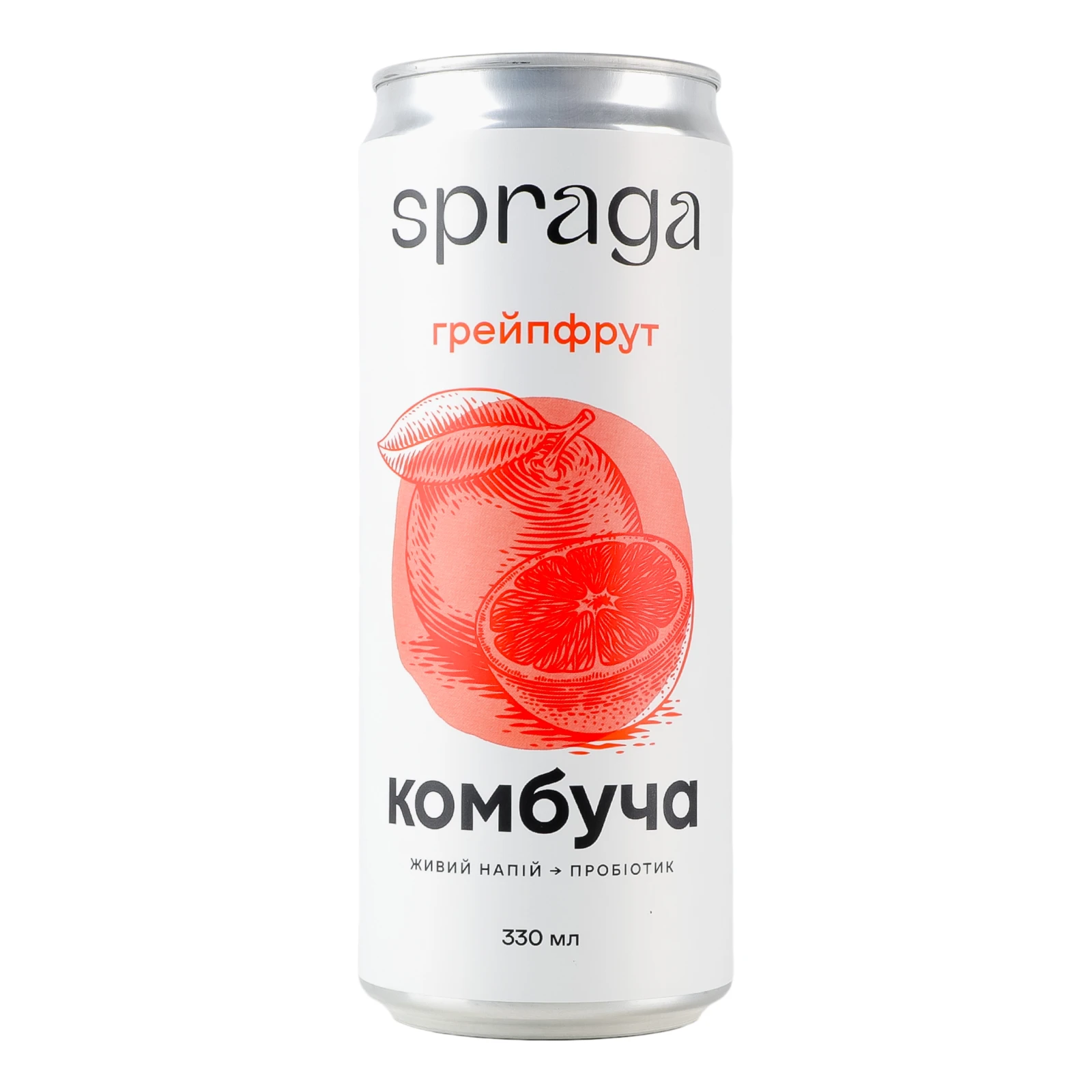 Напій Spraga Комбуча слабогазований Грейпфрут 330мл