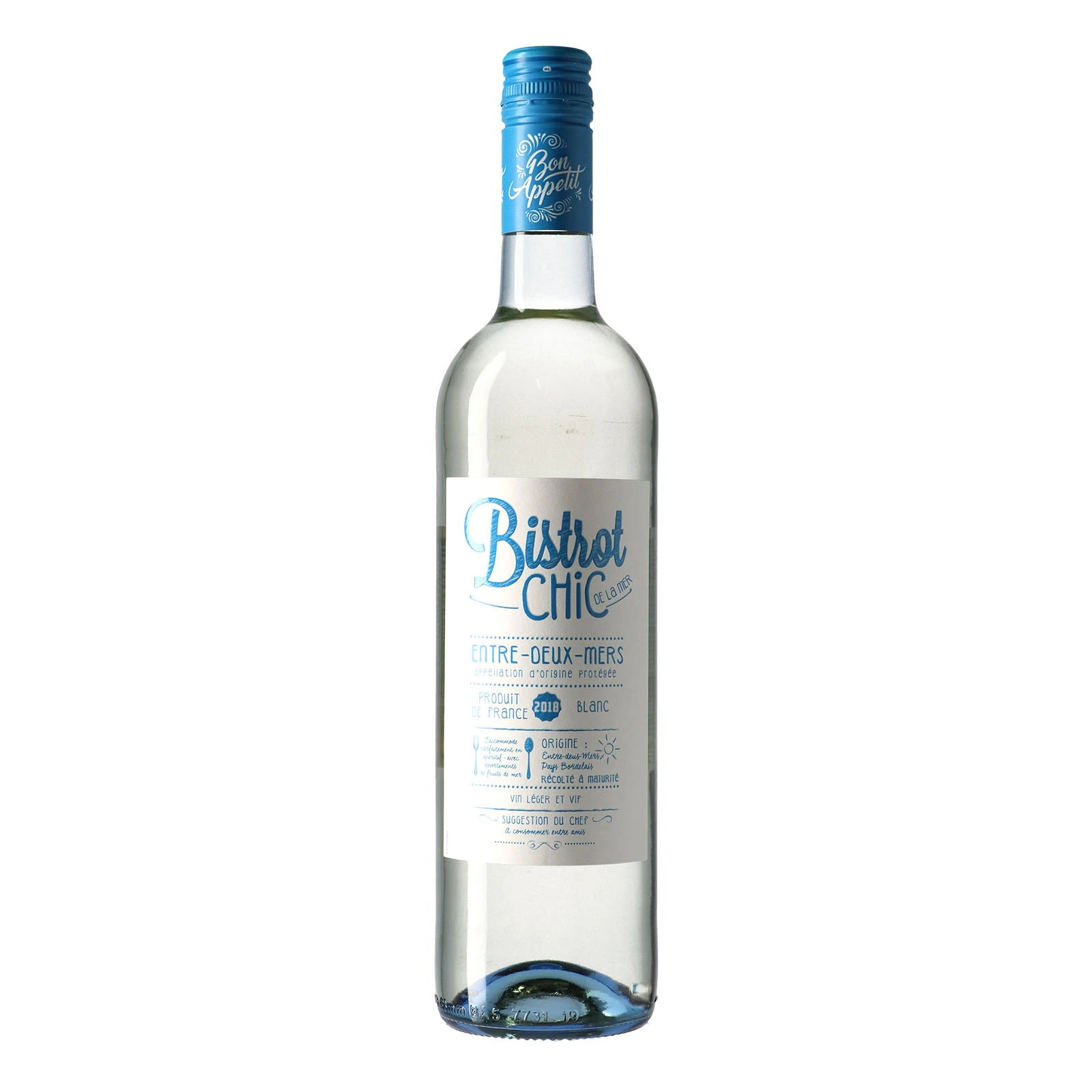 Вино Bistrot Chic Entre Deux Mers Blanc біле сухе 11.5% 0.75л Фото №:1