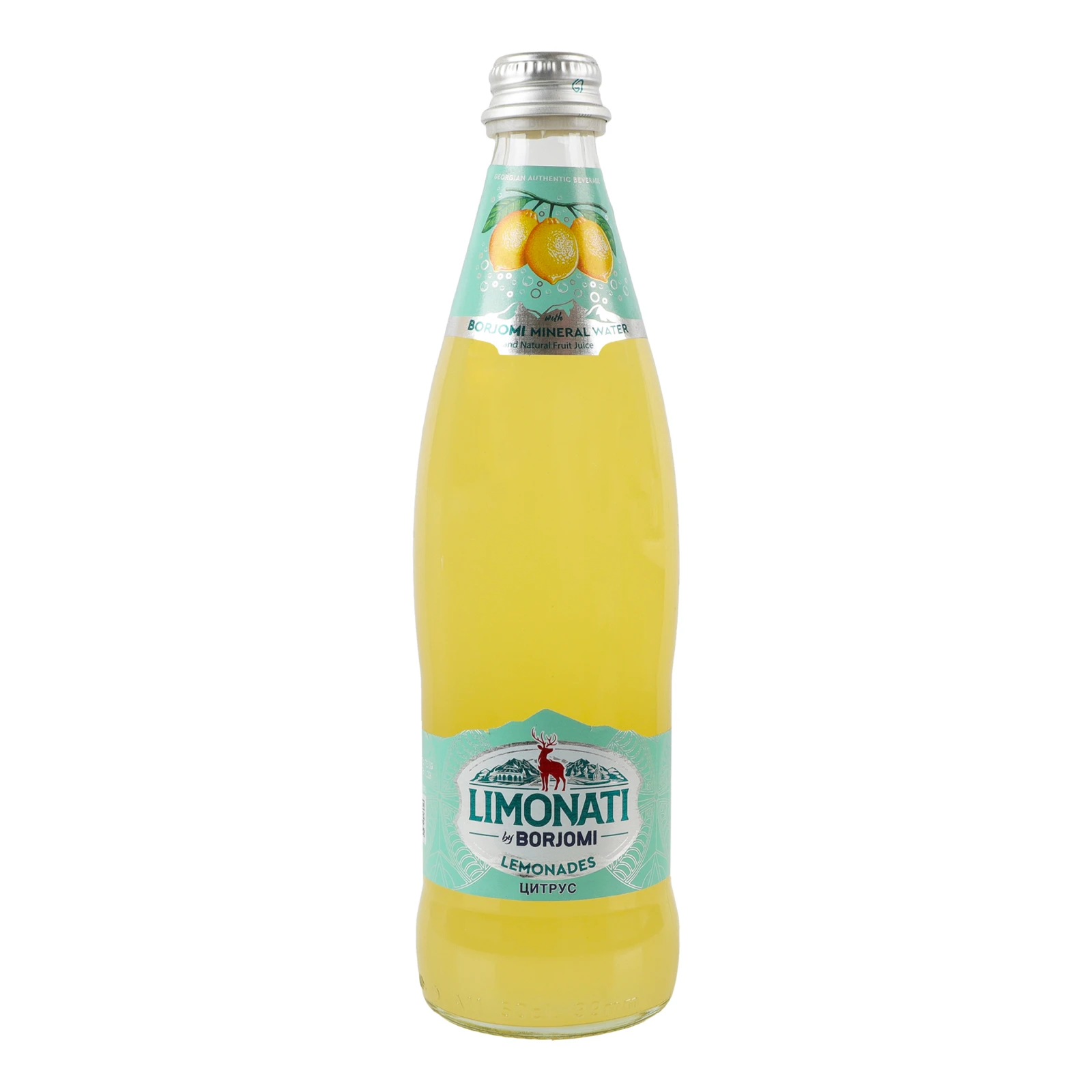 Напій Borjomi Limonati соковий сильногазований пастеризований Цитрус 500мл