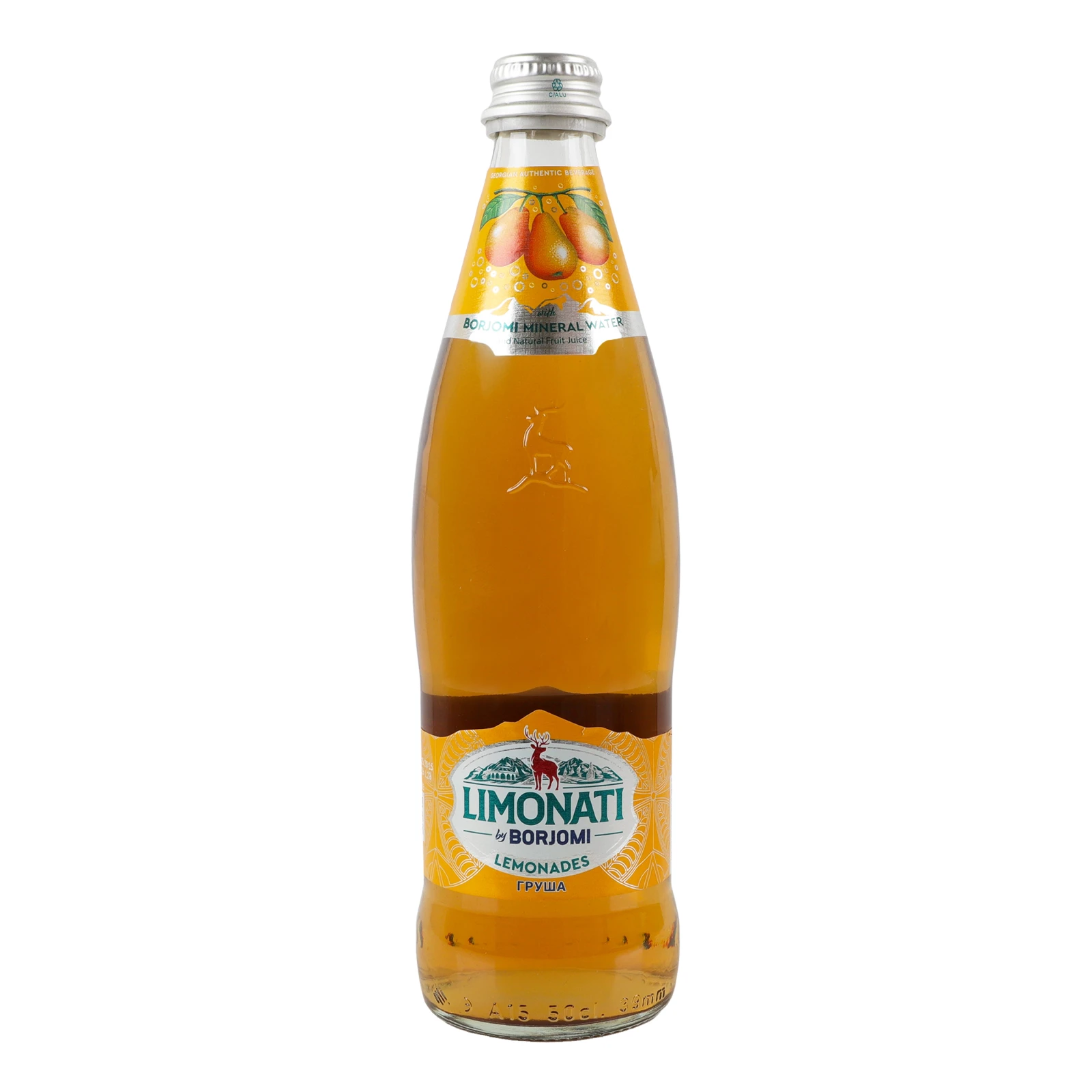 Напій Borjomi Limonati соковий сильногазований Груша 500мл Фото навігації №:1