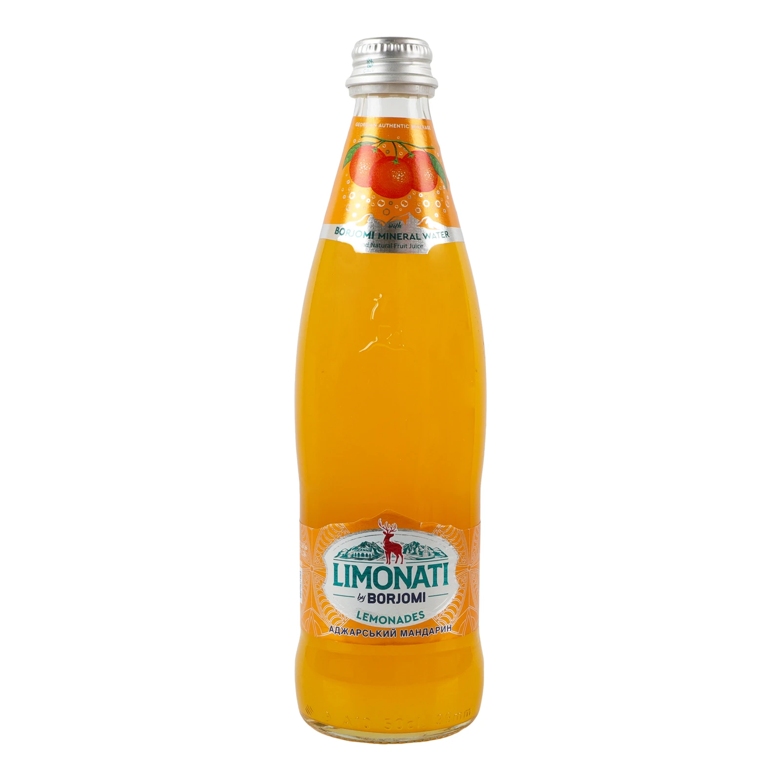 Напій Borjomi Limonati соковий сильногазований пастеризований Аджарський мандарин 500мл Фото №:1
