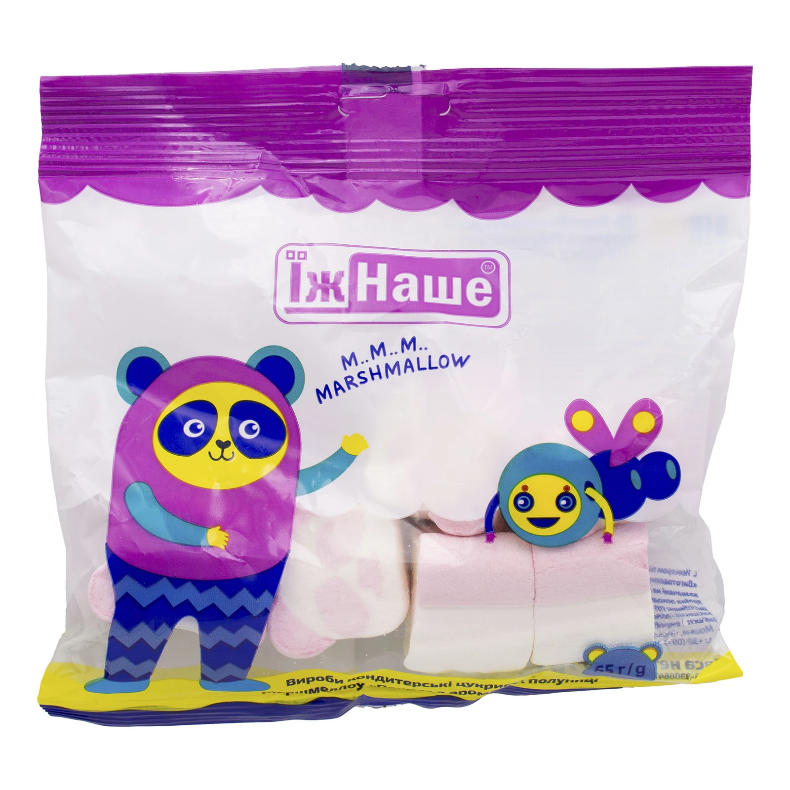 Маршмелоу ЇжНаше Панда з ароматом полуниці 65г Фото №:1