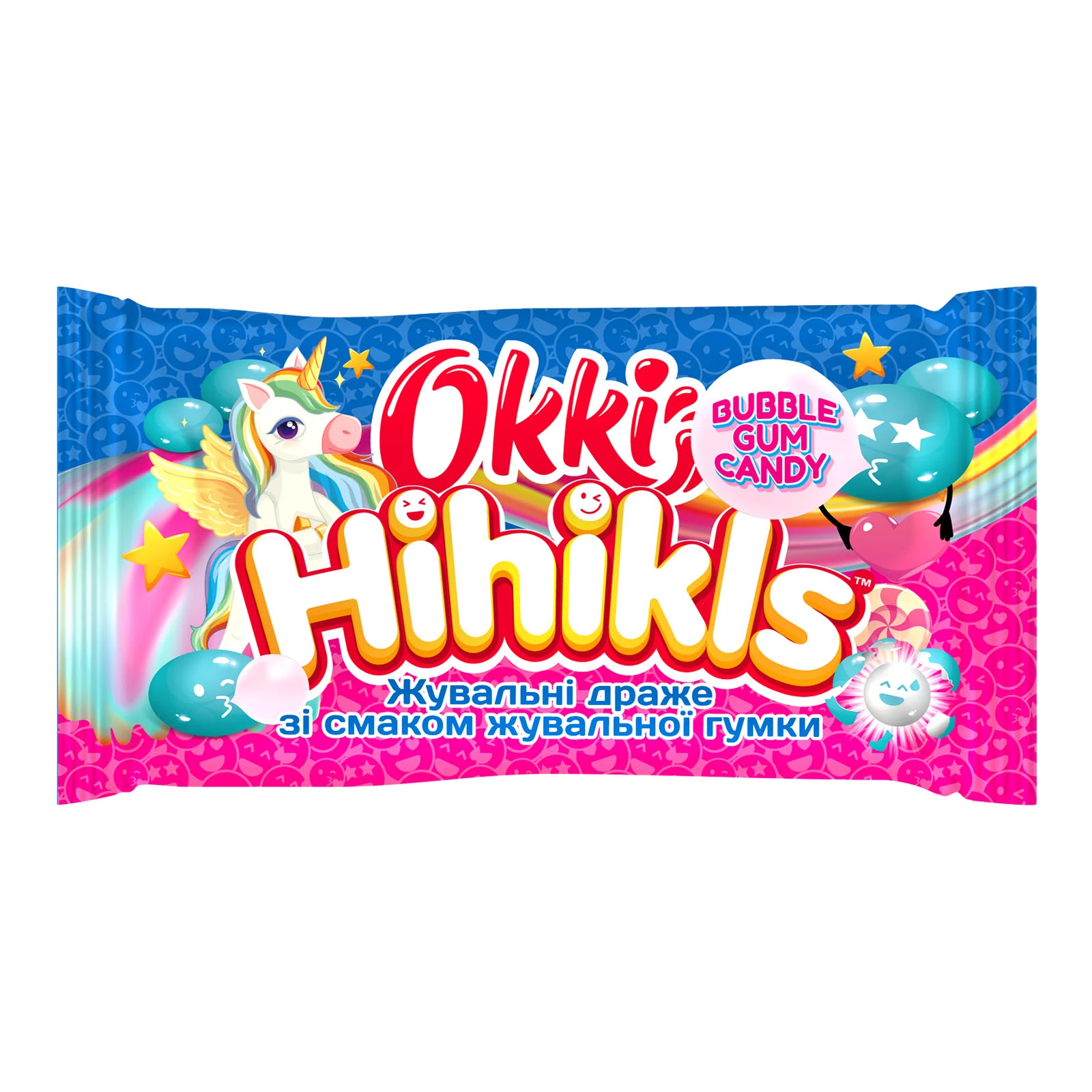 Драже жувальне Okki Hihikls Bubble gum candy зі смаком жувальної гумки 25г