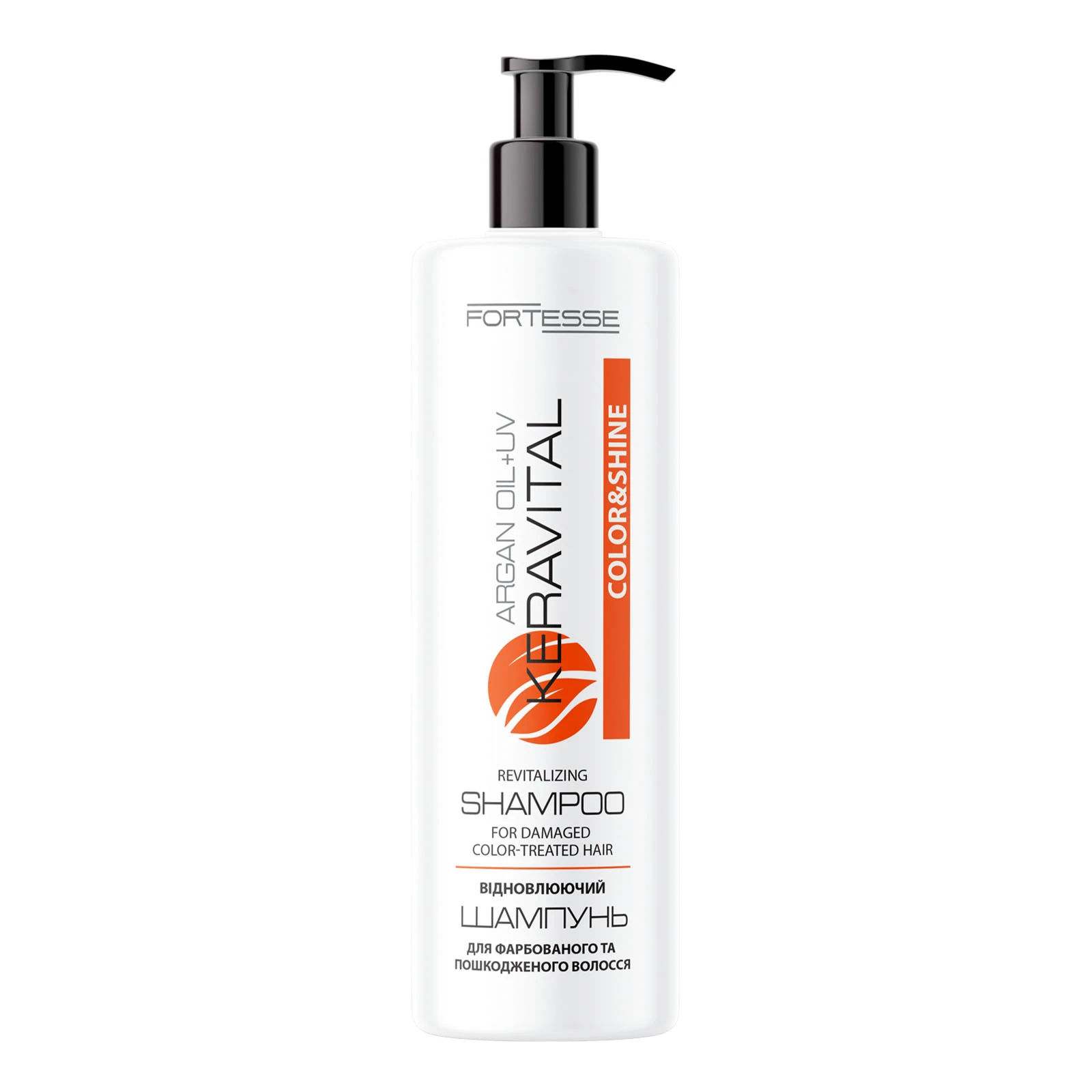 Шампунь Fortesse KeraVital Color&Shine відновлюючий з аргановою олією та UV-фільтром 400мл Фото №:1