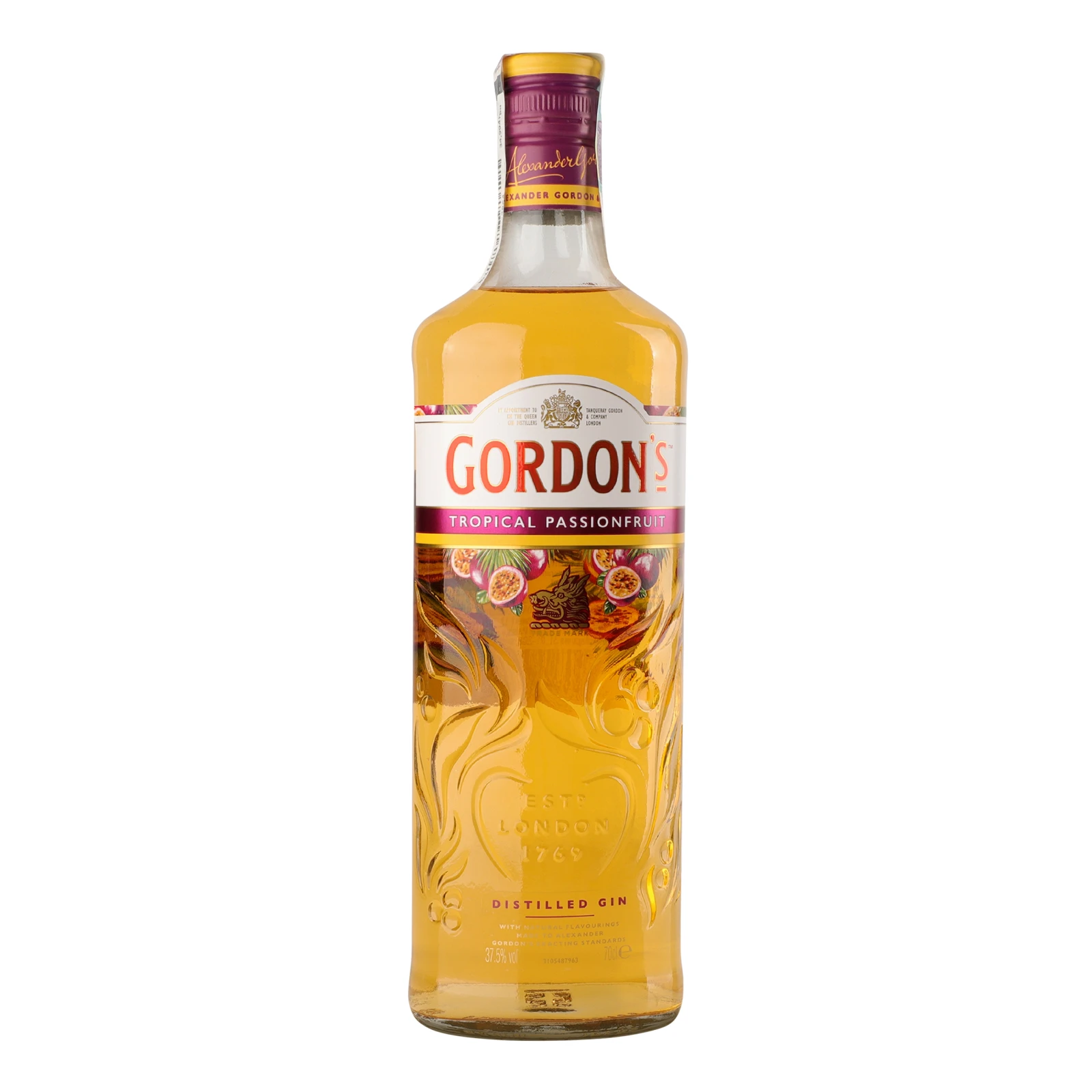 Напій алкогольний Gordon's Tropical Passionfruit на основі джина 37.5% 0.7л Фото навігації №:1