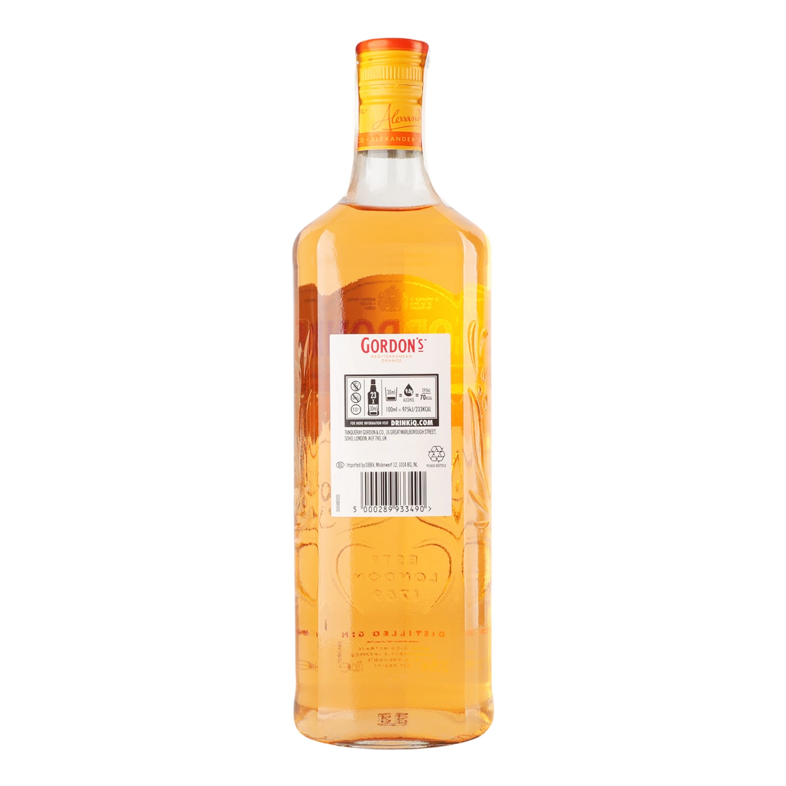 Напій алкогольний Gordon's на основі джину Mediterranean Orange 37.5% 0.7л фото 2