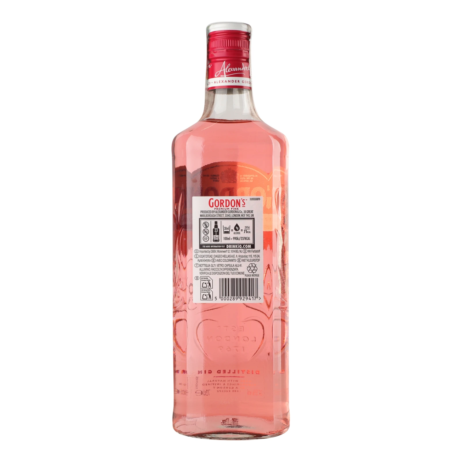 Напій алкогольний Gordon’s на основі джину Premium Pink 37.5% 0.7л фото 2