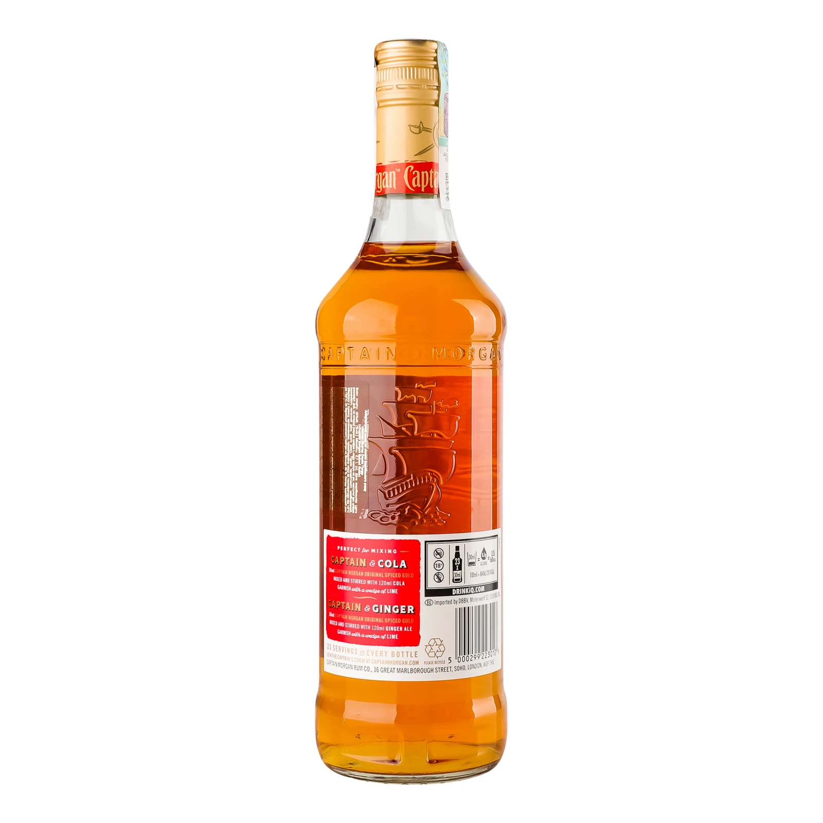 Напій алкогольний Captain Morgan Original Spiced Gold на основі Карибського рому 35% 0.7л фото 2