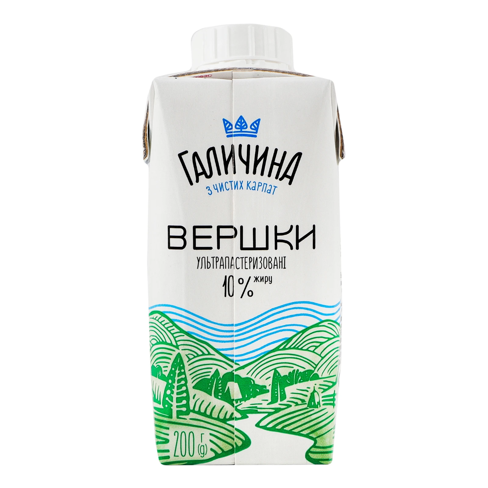 Вершки Галичина ультрапастеризовані 10% 200г Фото №:2