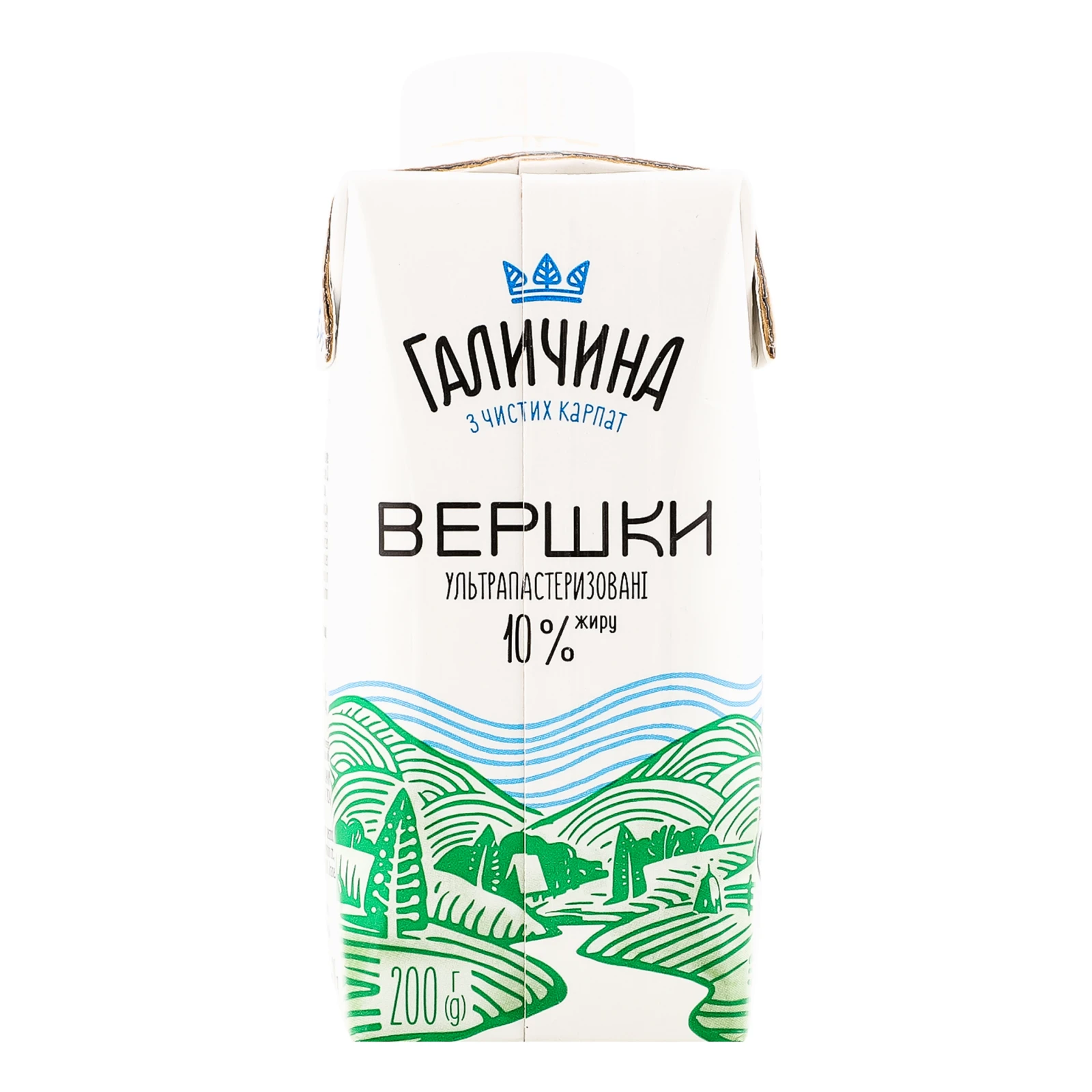Вершки Галичина питні ультрапастеризовані 10% 200г Фото №:2