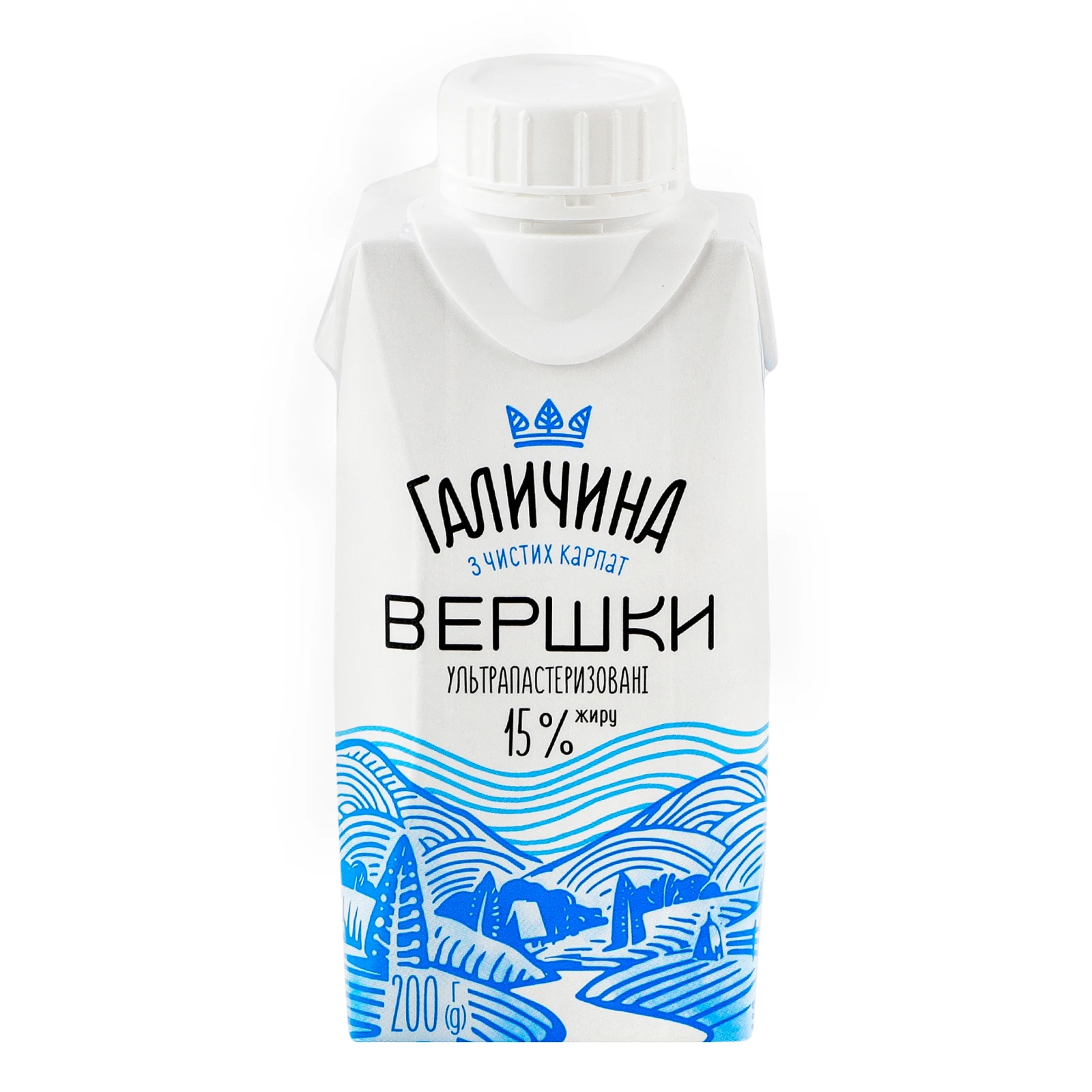 Вершки Галичина ультрапастеризовані 15% 200г Фото навігації №:1