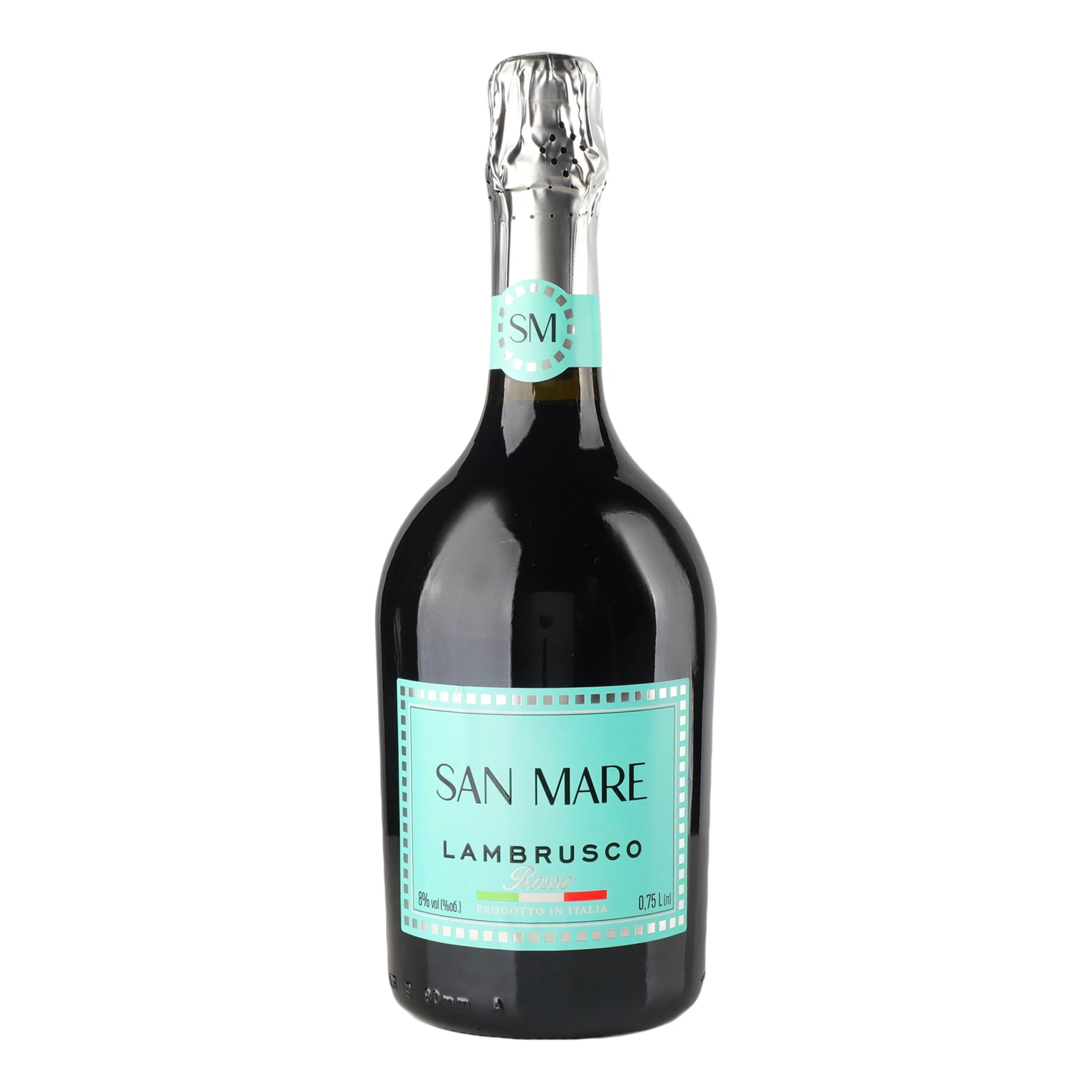 Вино San Mare Lambrusco червоне напівсолодке газоване 8% 0.75л