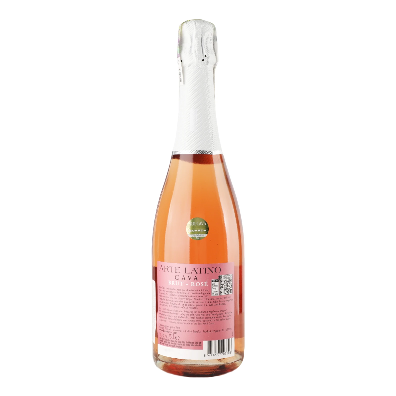 Вино ігристе Arte Latino Cava Brut рожеве сухе 11.5% 0.75л фото 2