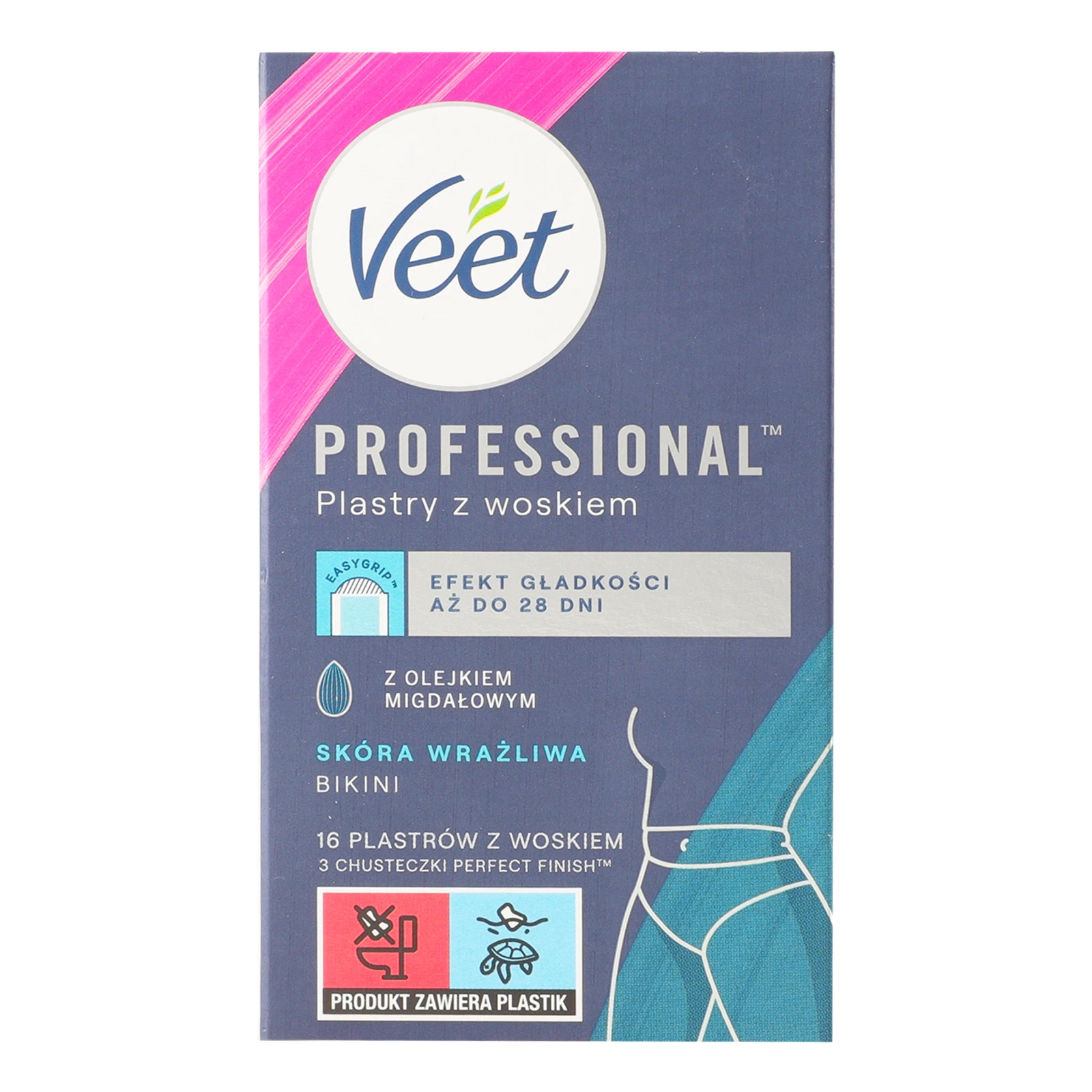 Смужки для депіляції Veet Professional воскові для чутливої шкіри 16шт Фото №:1