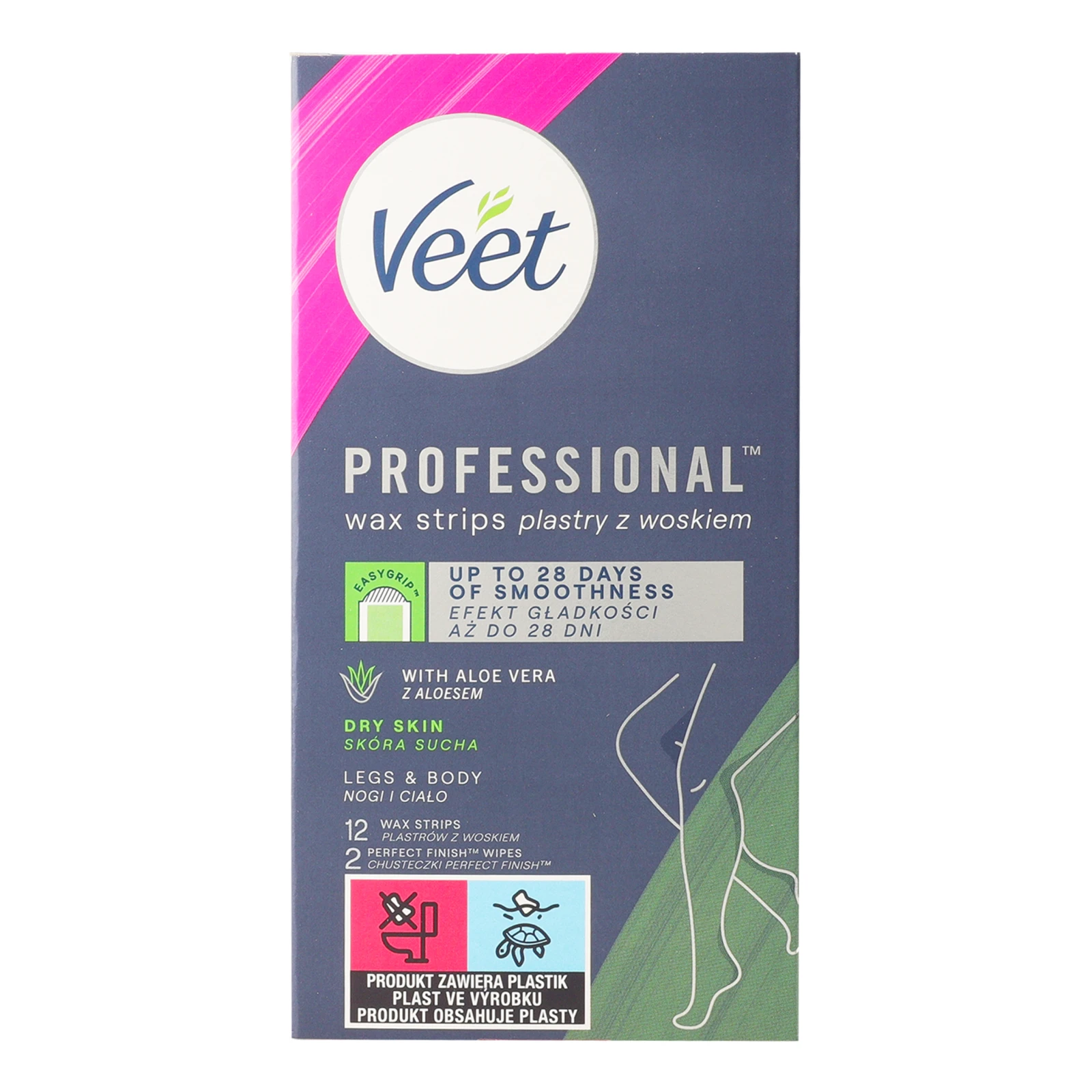 Смужки для депіляції Veet Professional воскові для сухої шкіри 12шт Фото №:1