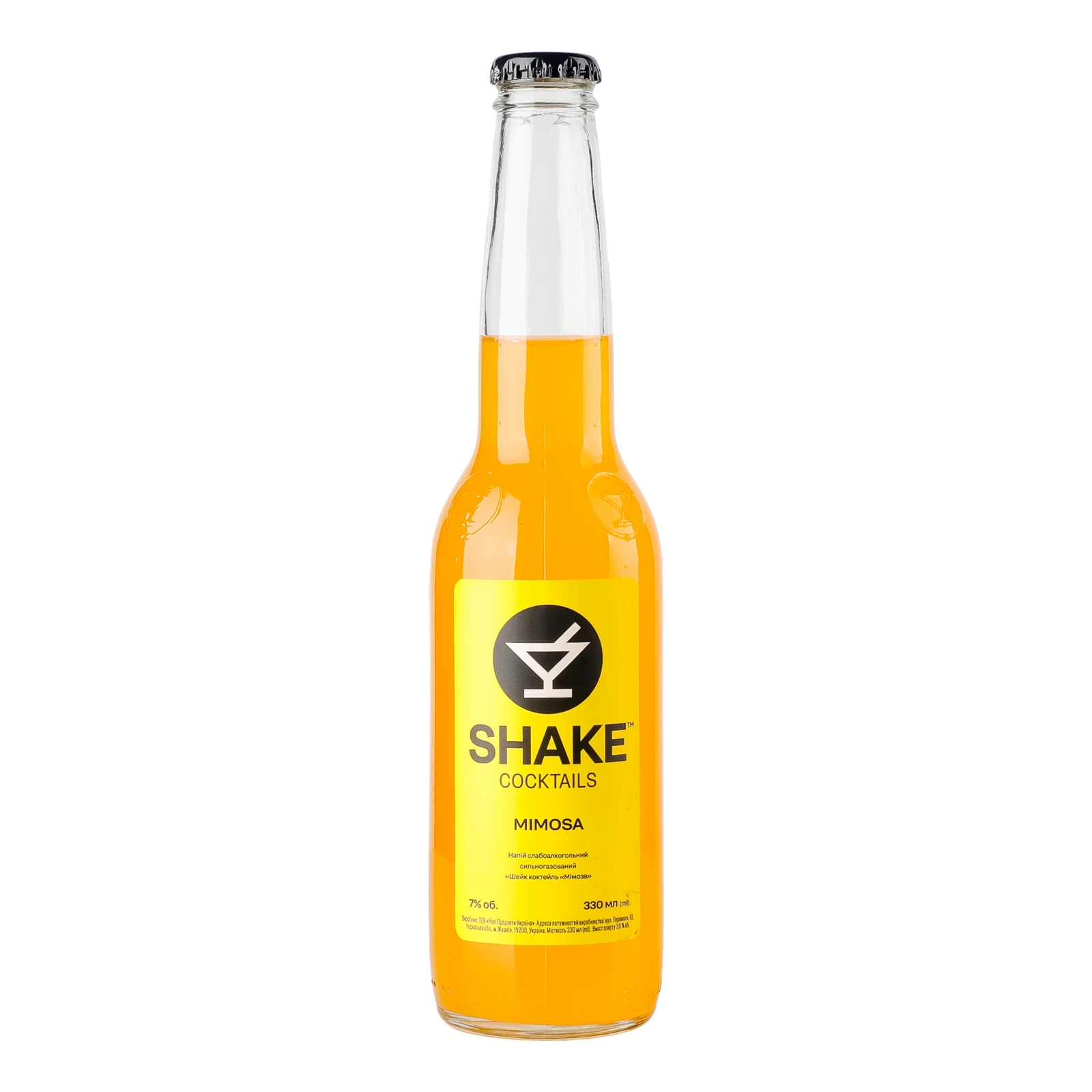 Напій слабоалкогольний Shake Cocktails Мімоза сильногазований 7% 0.33л Фото навігації №:1