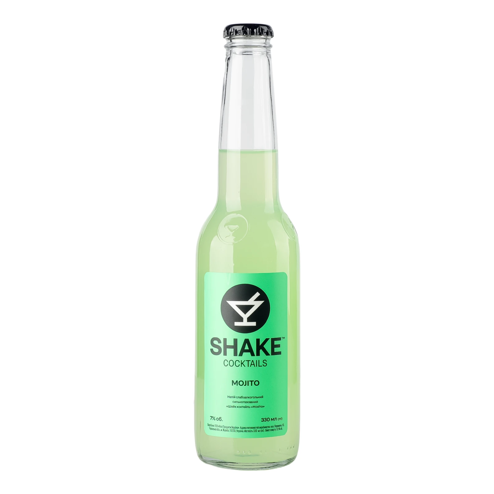 Напій слабоалкогольний Shake Cocktails сильногазований Мохіто 7% 0.33л