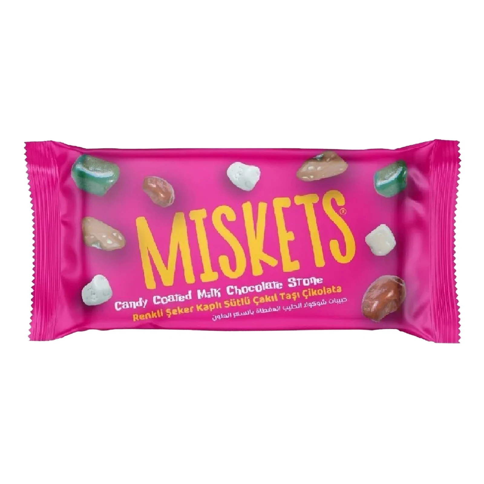 Драже Miskets різнокольорові камінці в молочному шоколаді 20г Фото №:1