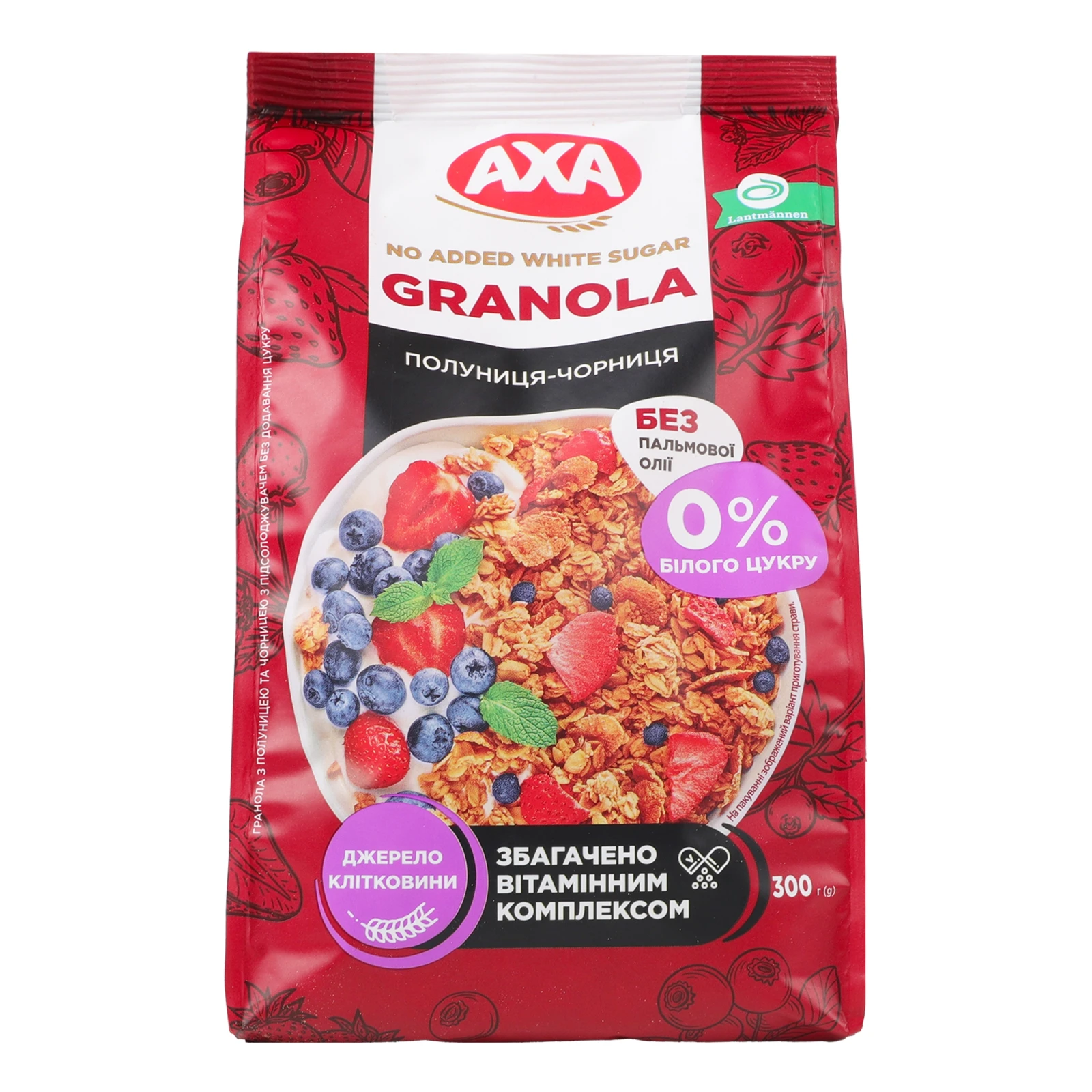 Гранола Axa з полуницею та чорницею 300г