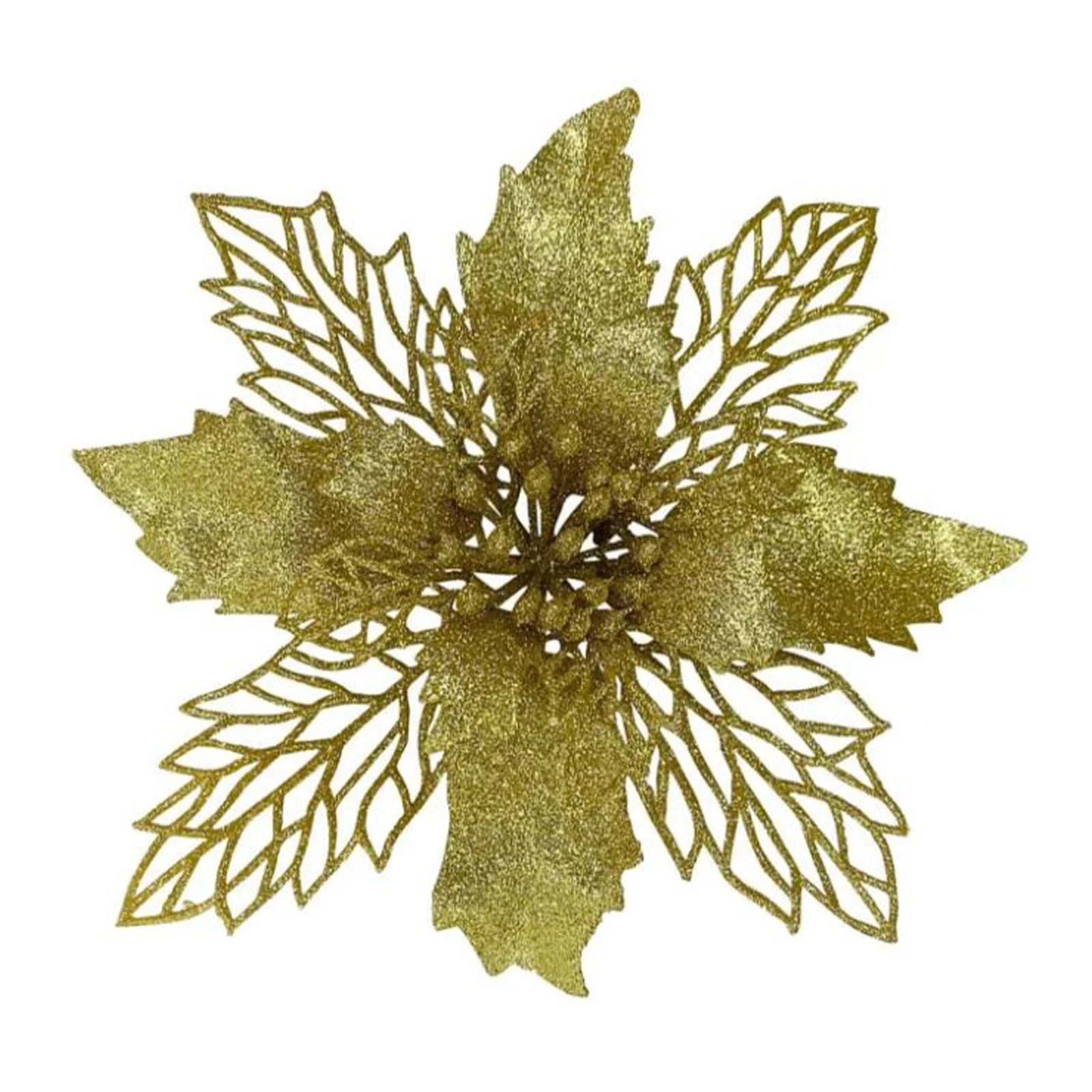 Прикраса новорічна Mislt Квітка Різдвяник міні 3Д Фото №:2