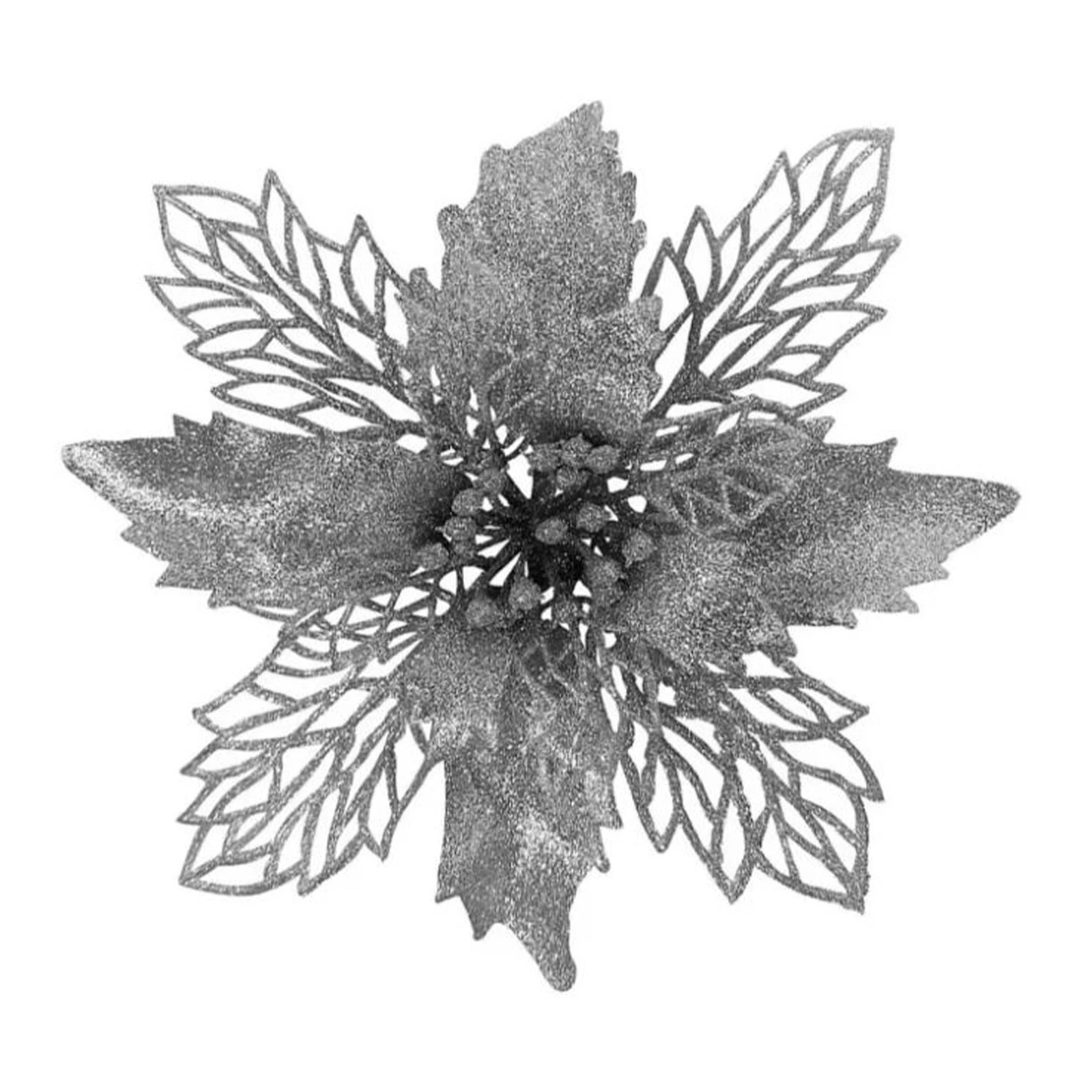 Прикраса новорічна Mislt Квітка Різдвяник міні 3Д Фото №:1