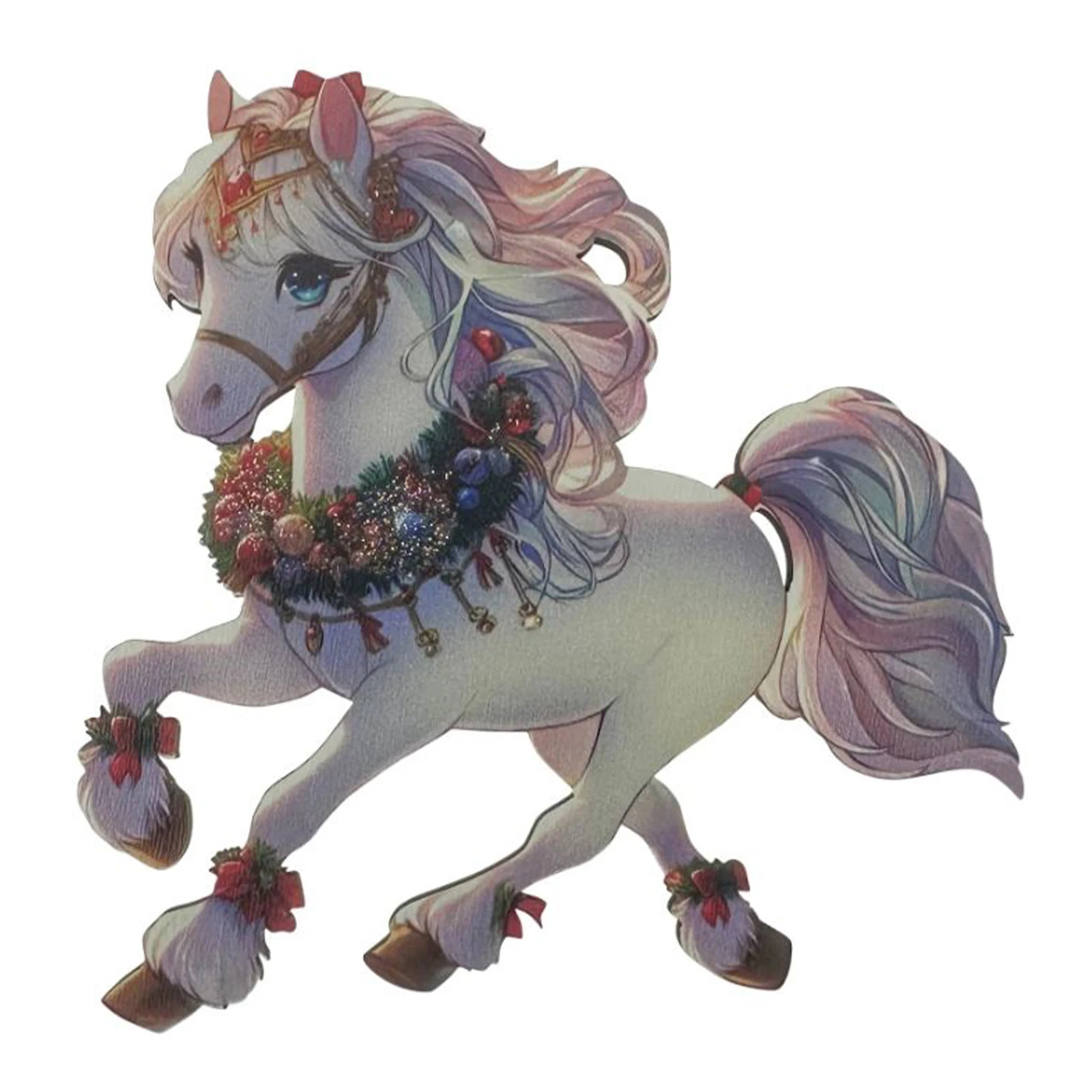 Прикраса новорічна Mislt Коник-Казкарик 2Д дерев`яна Фото №:1