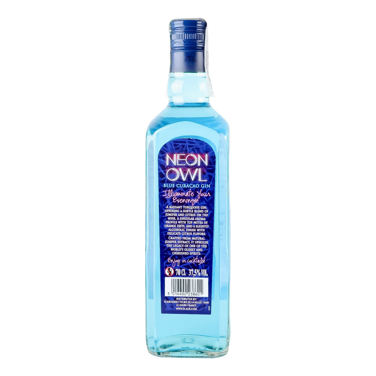 Джин Neon Owl Blue curacao 37.5% 0.7л Фото №:2