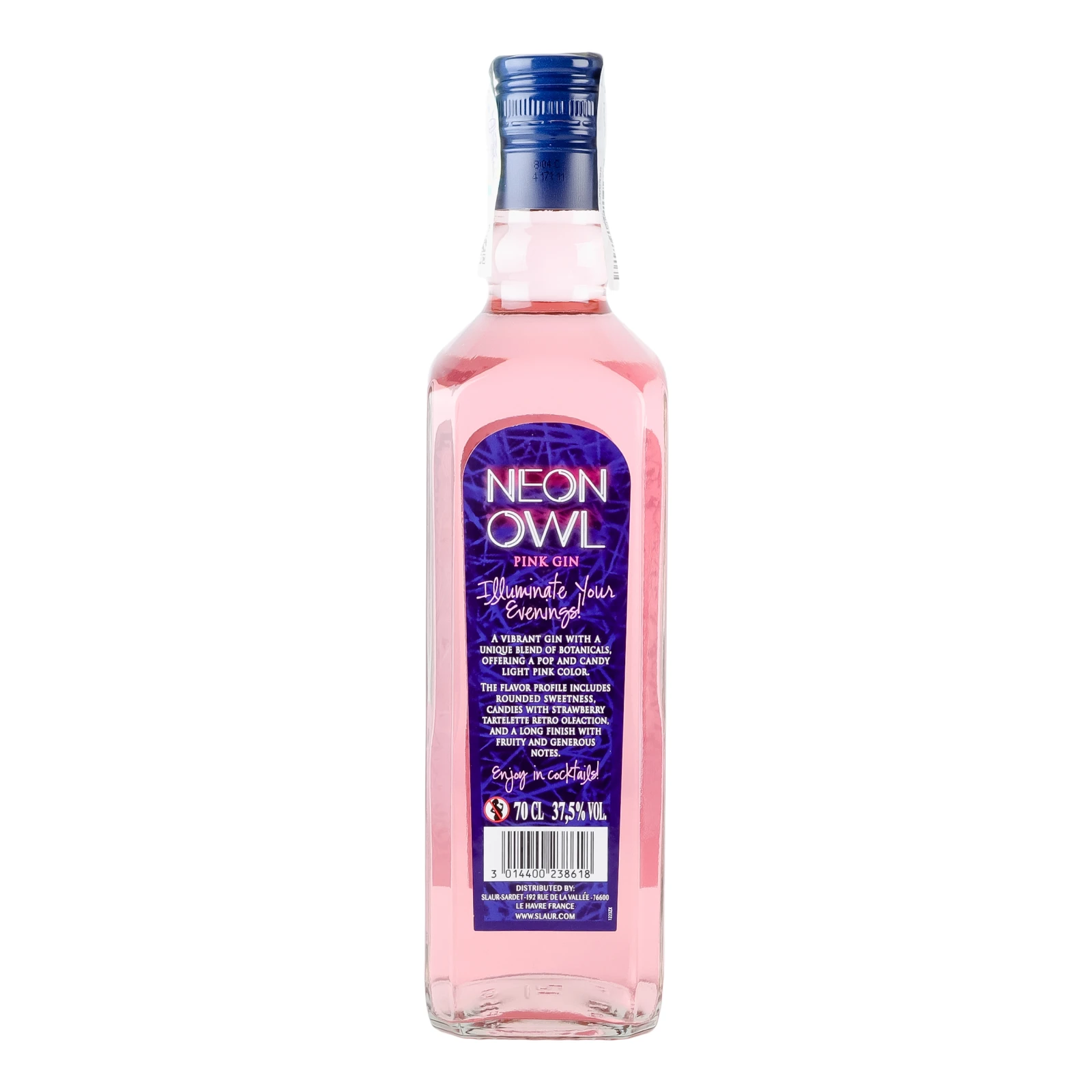 Джин Neon Owl Pink 37.5% 0.7л фото 2