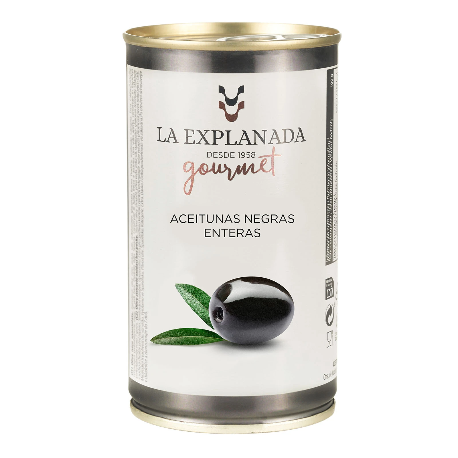 Оливки La Explanada Gourmet чорні з кісточкою 350г