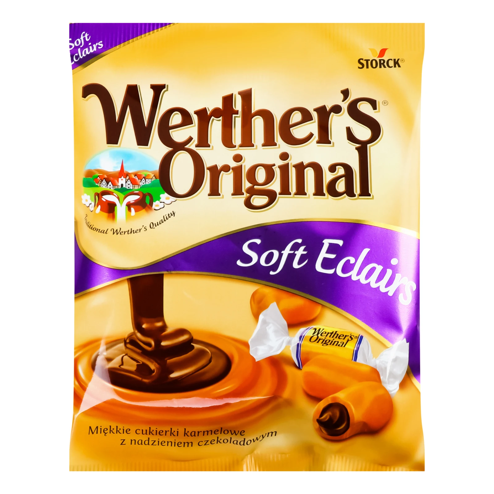 Цукерки Werther`s Original Ірис з шоколадною начинкою 70г Фото №:1