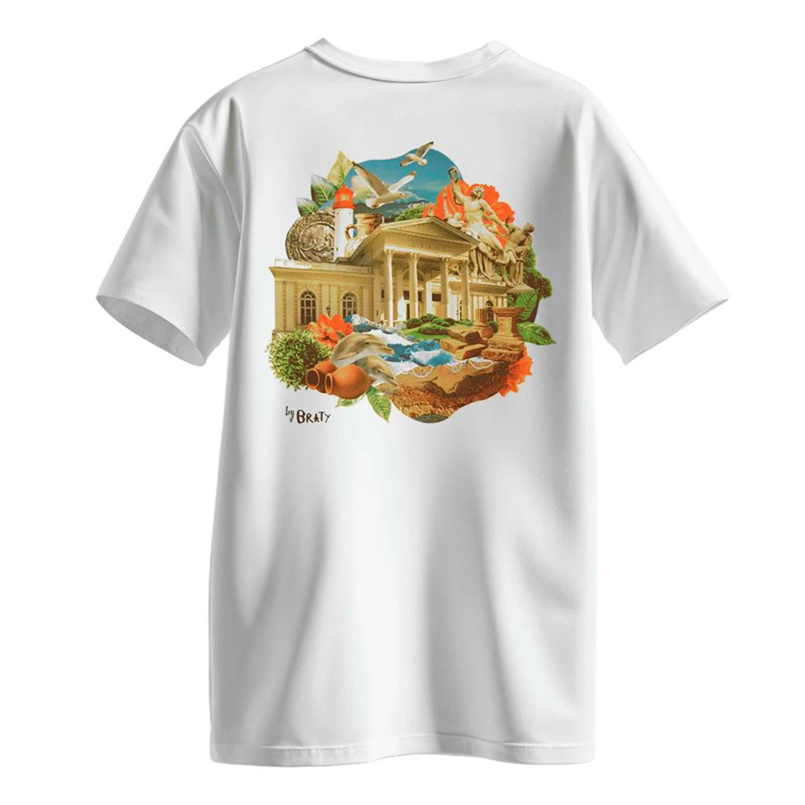 Футболка Відбудовую Одесу біла оверсайз розмір M Фото №:2