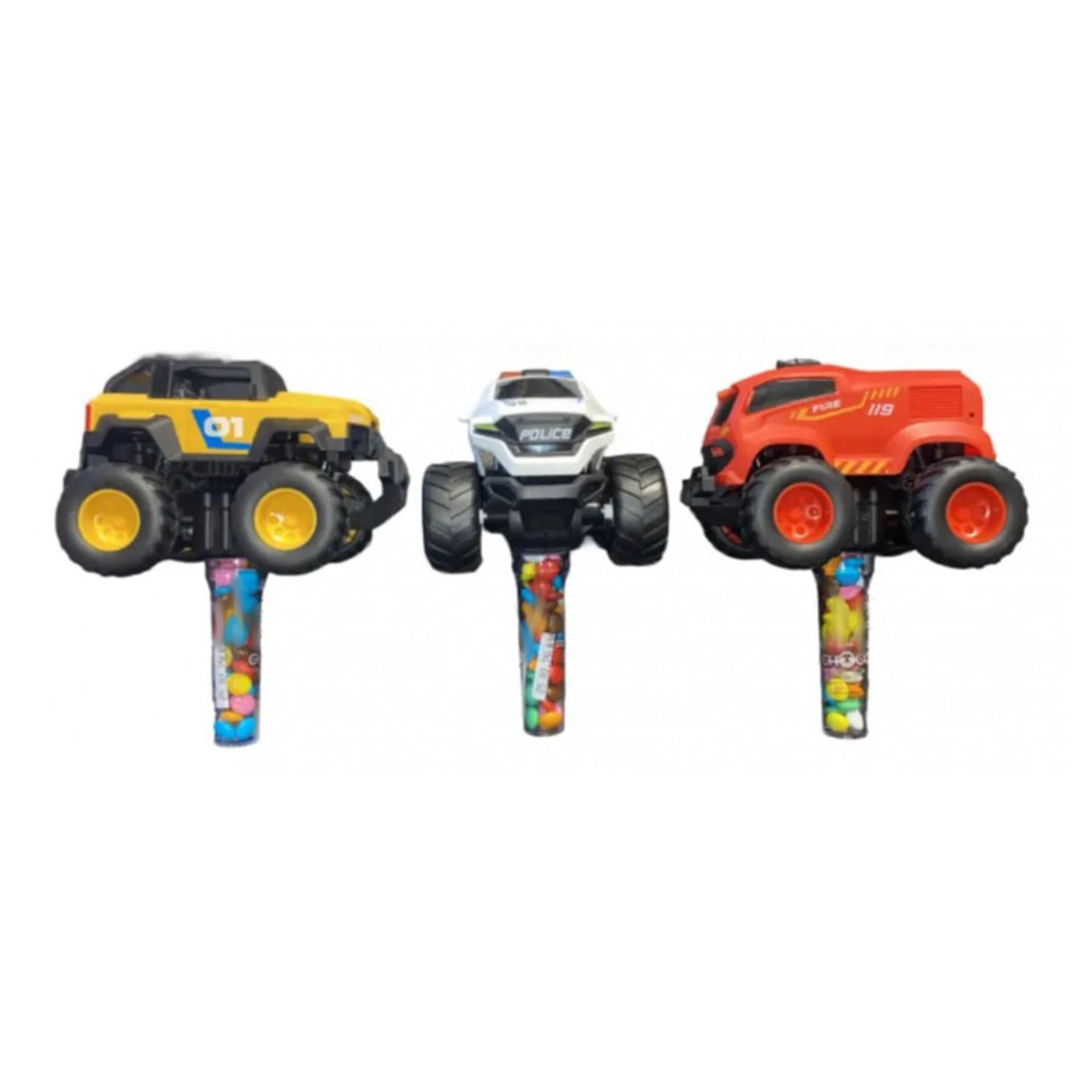 Драже Obana Choco 15г та іграшка Monster Truck Новинка Фото №:1