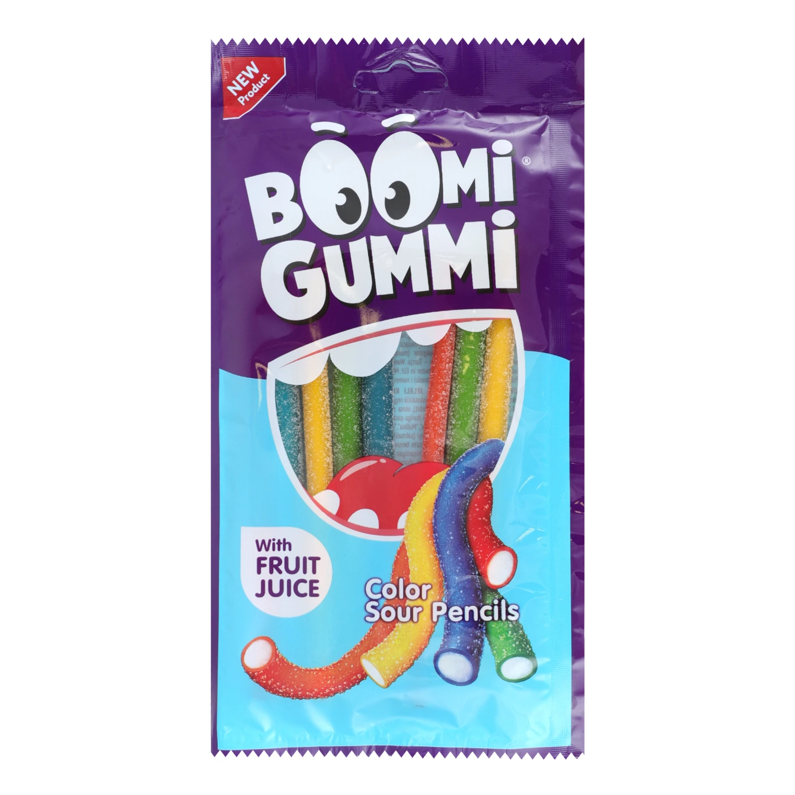 Цукерки желейні Boomi Gummi Color sour pencils 70г Фото навігації №:1
