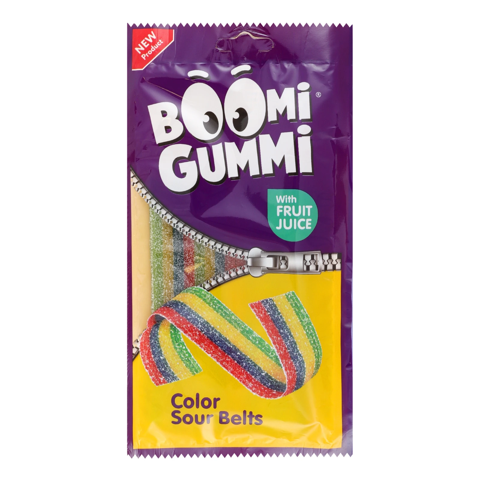 Цукерки желейні Boomi Gummi Color sour belts 70г Фото №:1