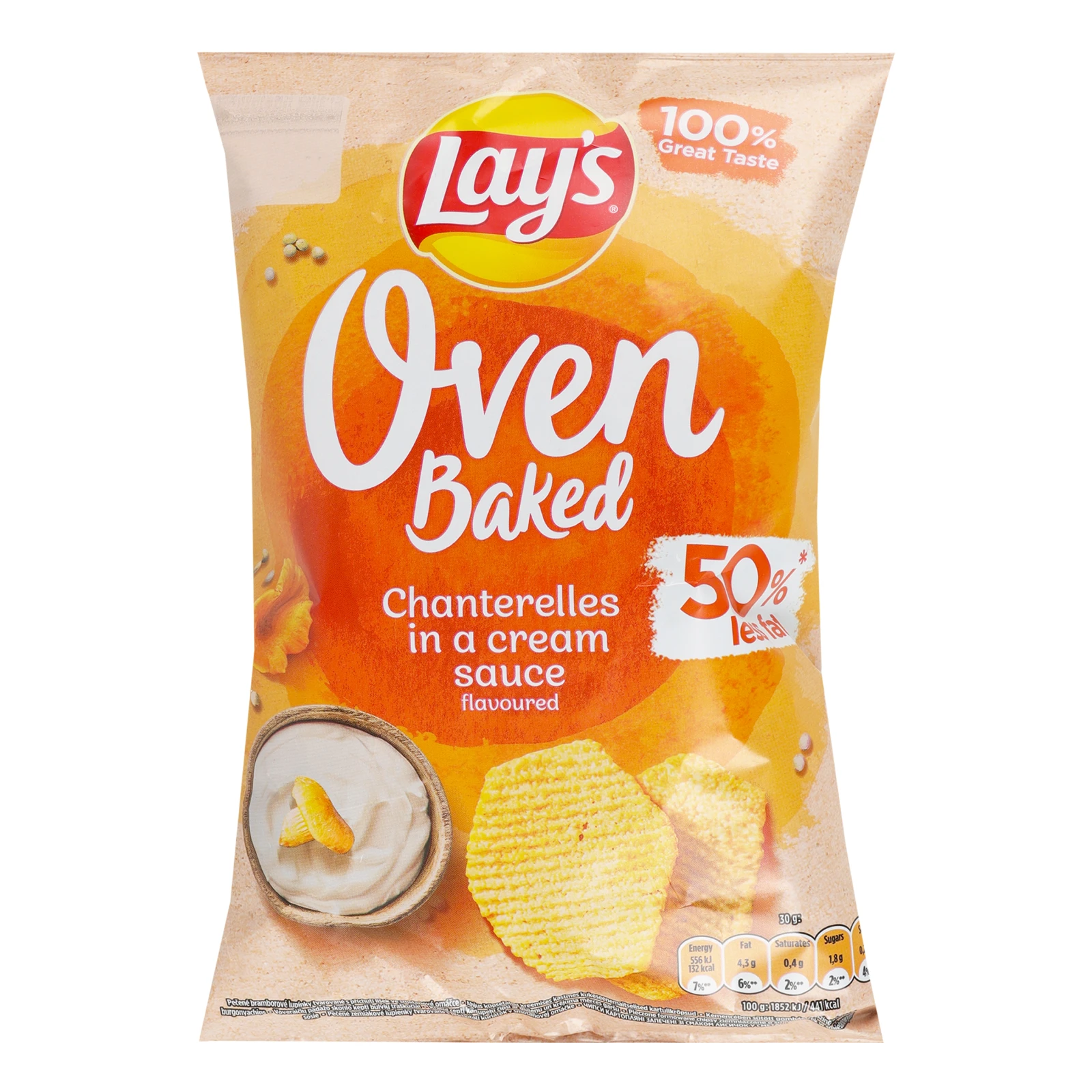 Чипси Lay's Oven Baked картопляні запечені зі смаком Лисичок у сметані 110г