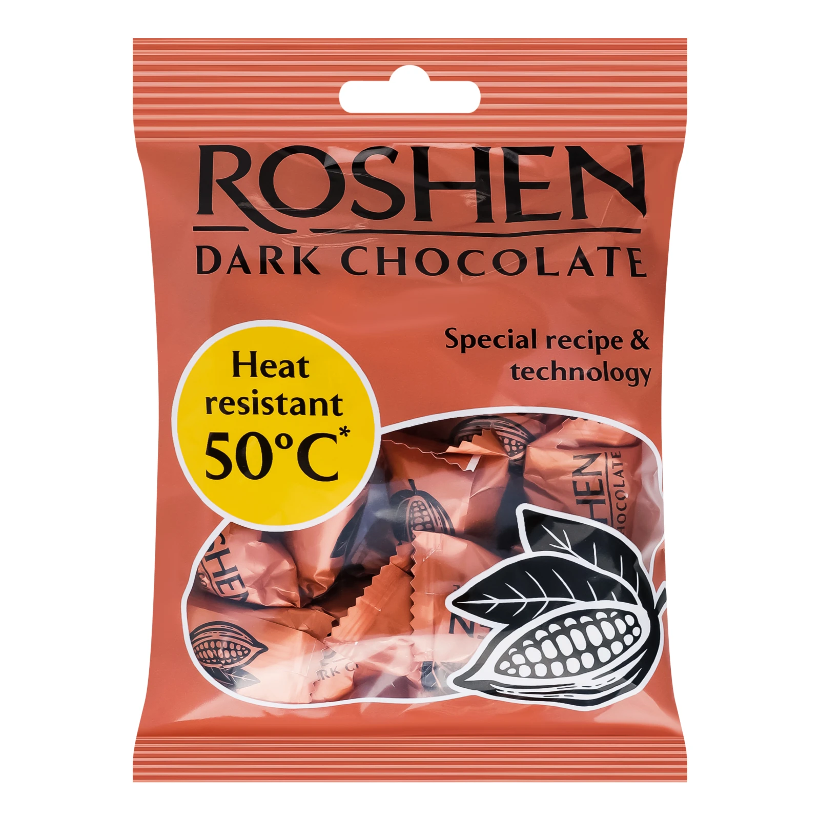 Шоколад Roshen чорний термостійкий 80г Фото навігації №:1