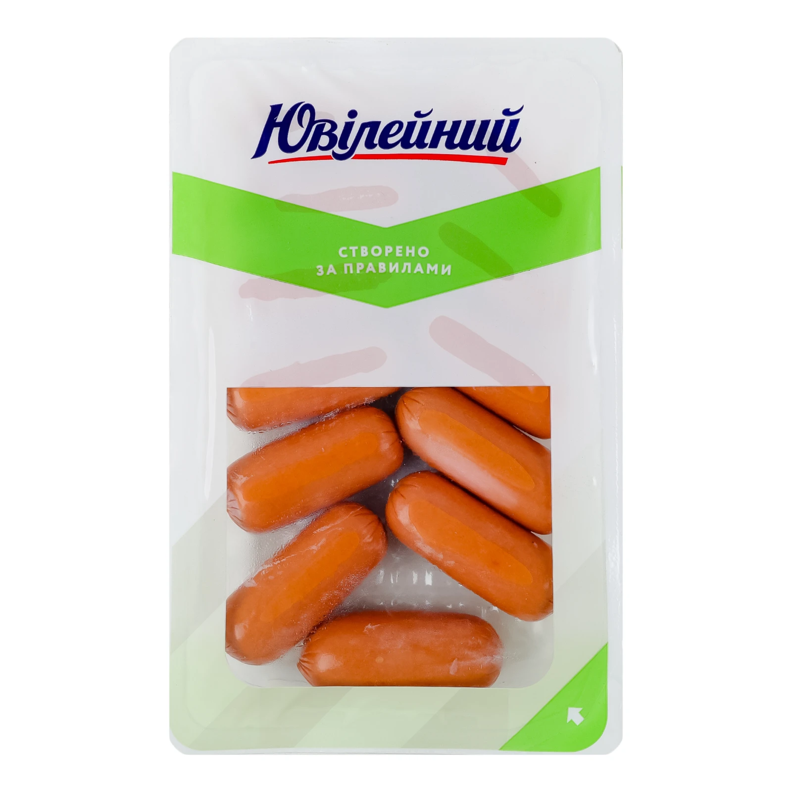 Сосиски Ювілейний Міні класичні варені вищий сорт 250г Фото №:1