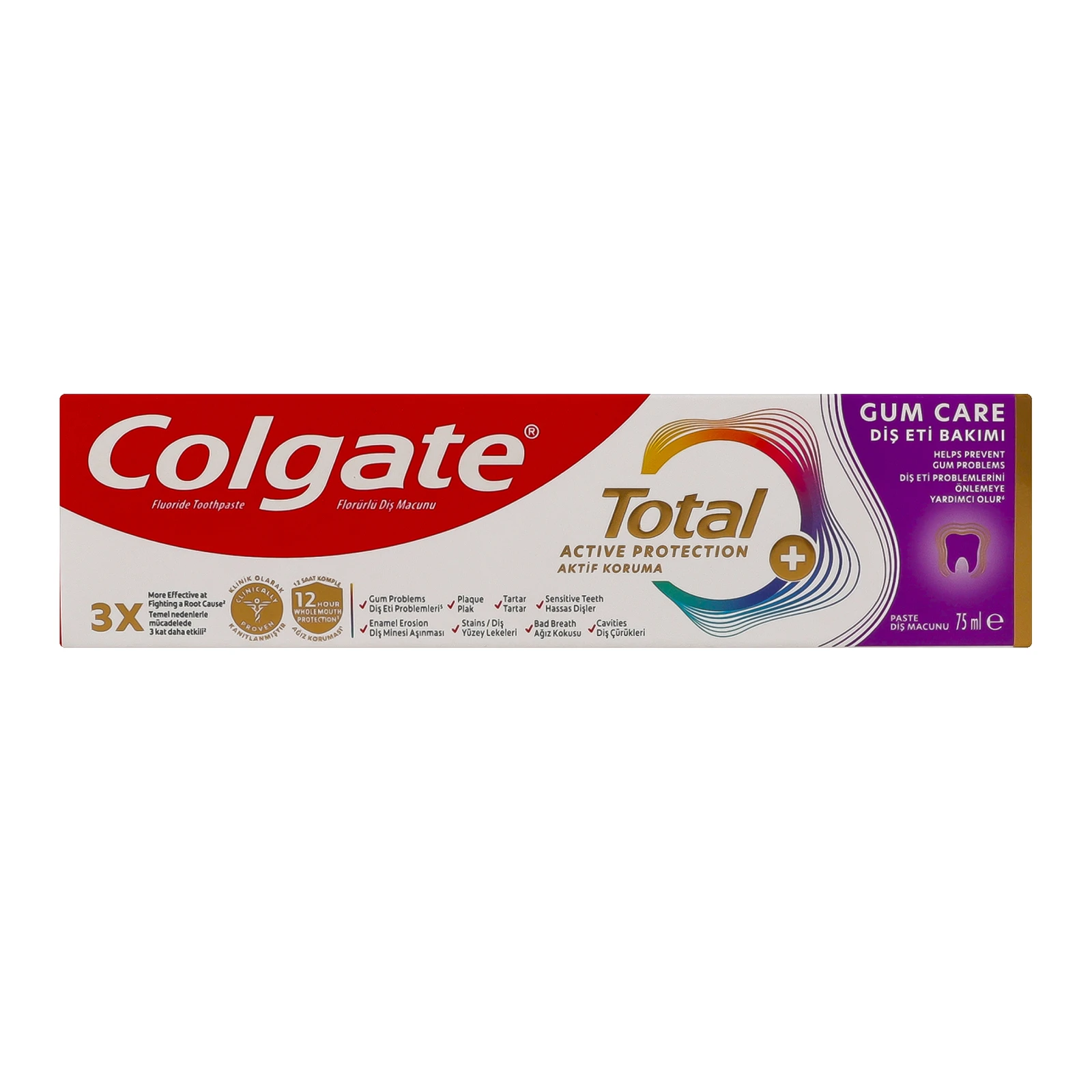 Паста зубна Colgate Total Активний захист + Догляд за яснами 75мл Фото №:1
