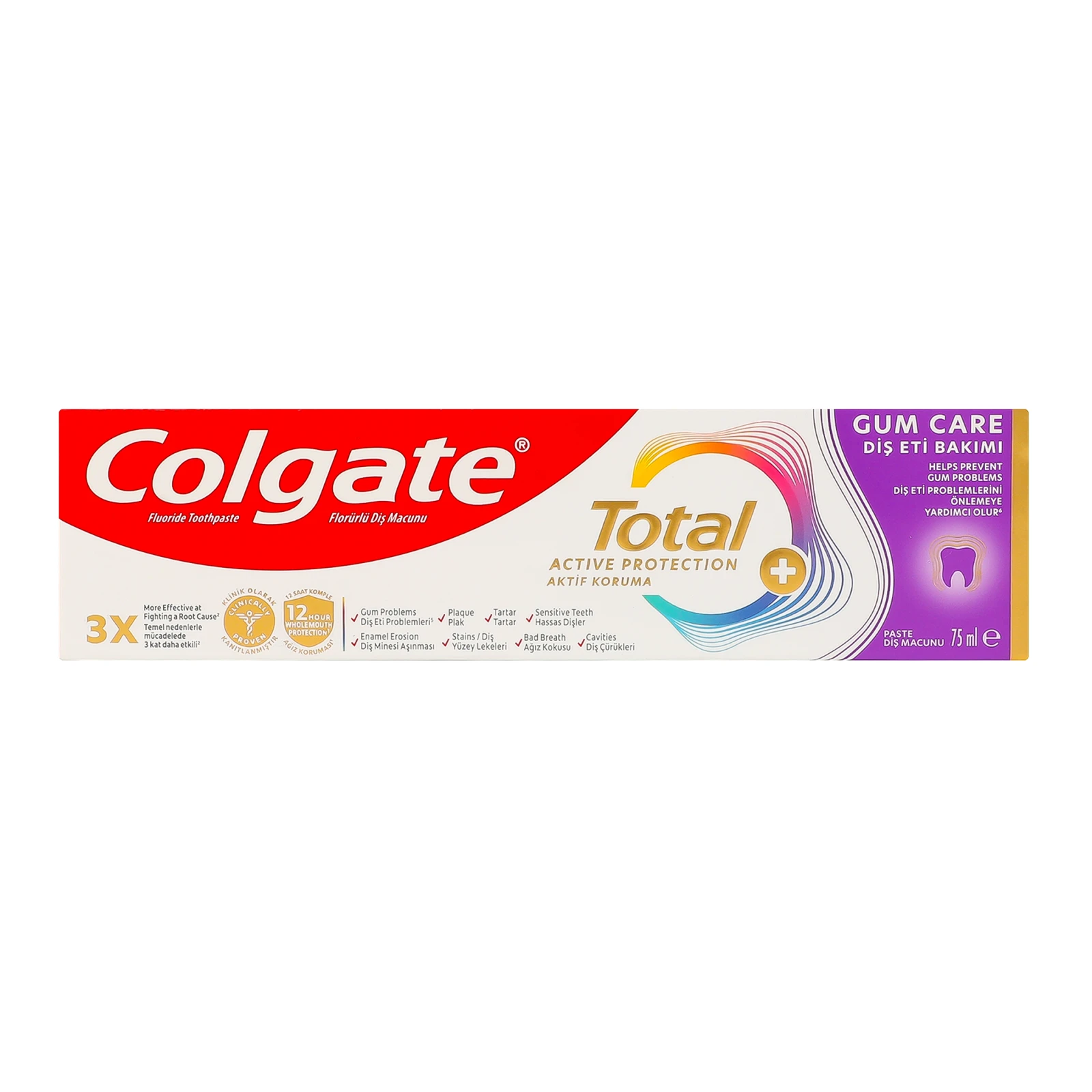 Паста зубна Colgate Total Активний захист + Догляд за яснами 75мл