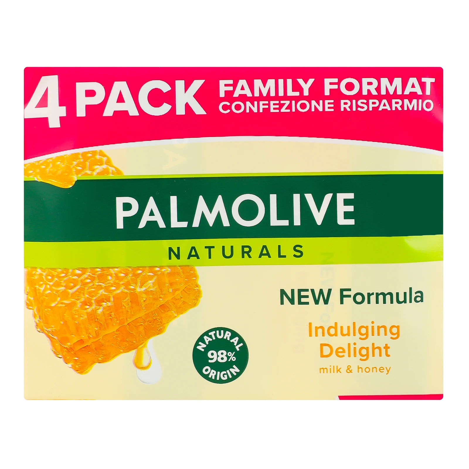 Мило Palmolive Naturals Indulging delight тверде Молочко та мед 4х90г