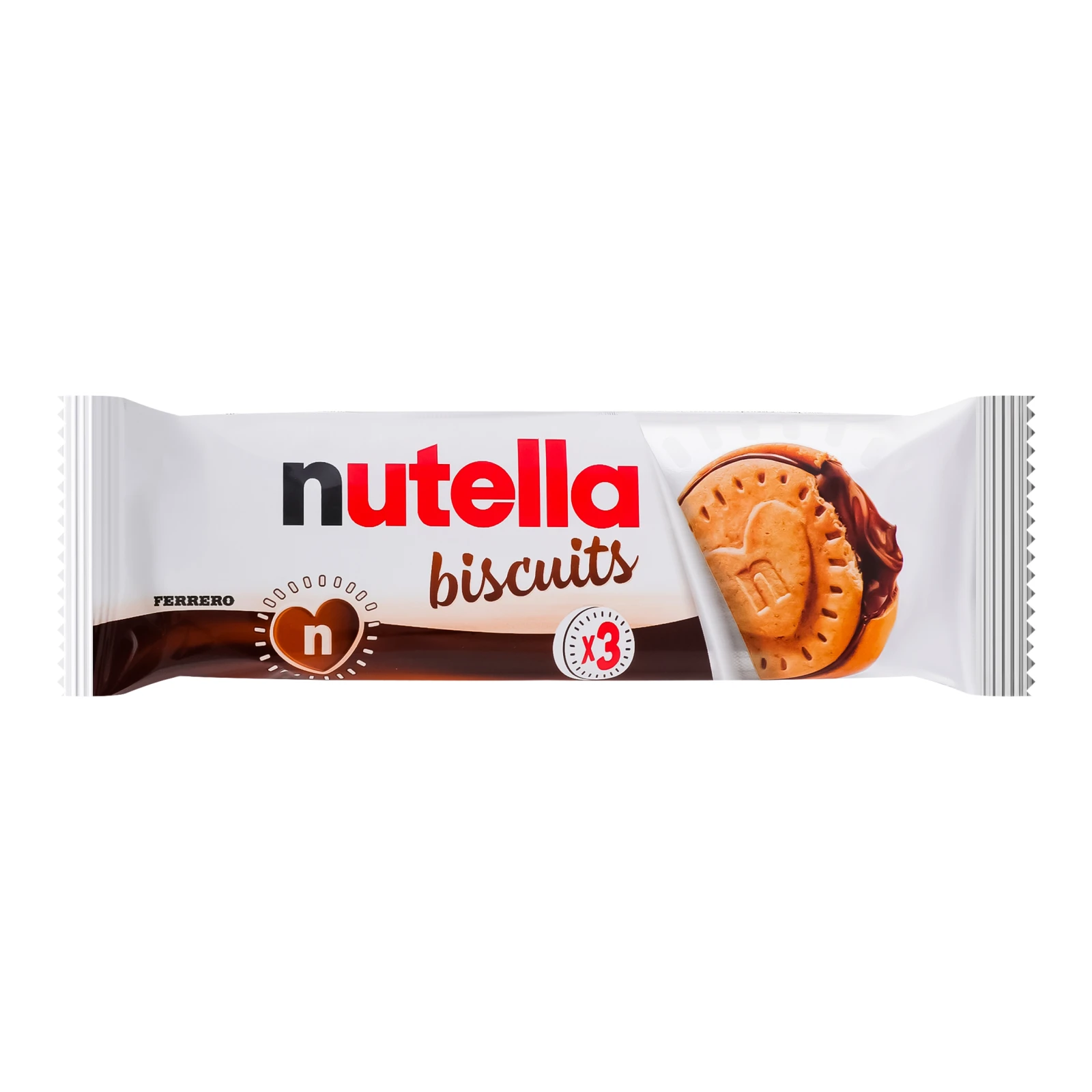 Печиво Nutella Biscuits з начинкою із горіхової пасти та какао 41.4г Фото №:1