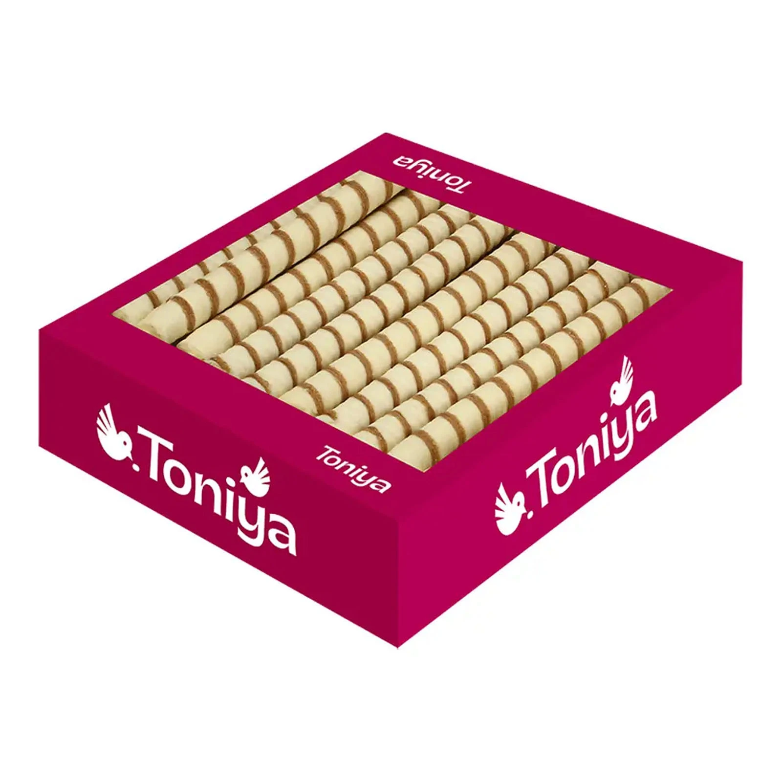 Вафельні трубочки Toniya Олівці з начинкою зі смаком згущеного молока 400г Фото №:1